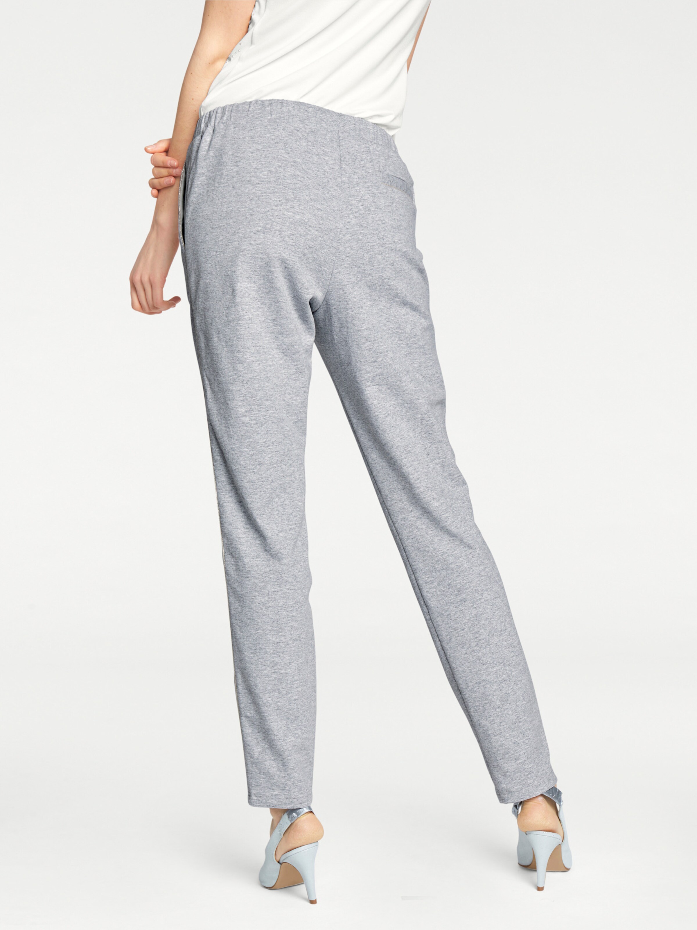 Jogginghose in grau-melange von heine