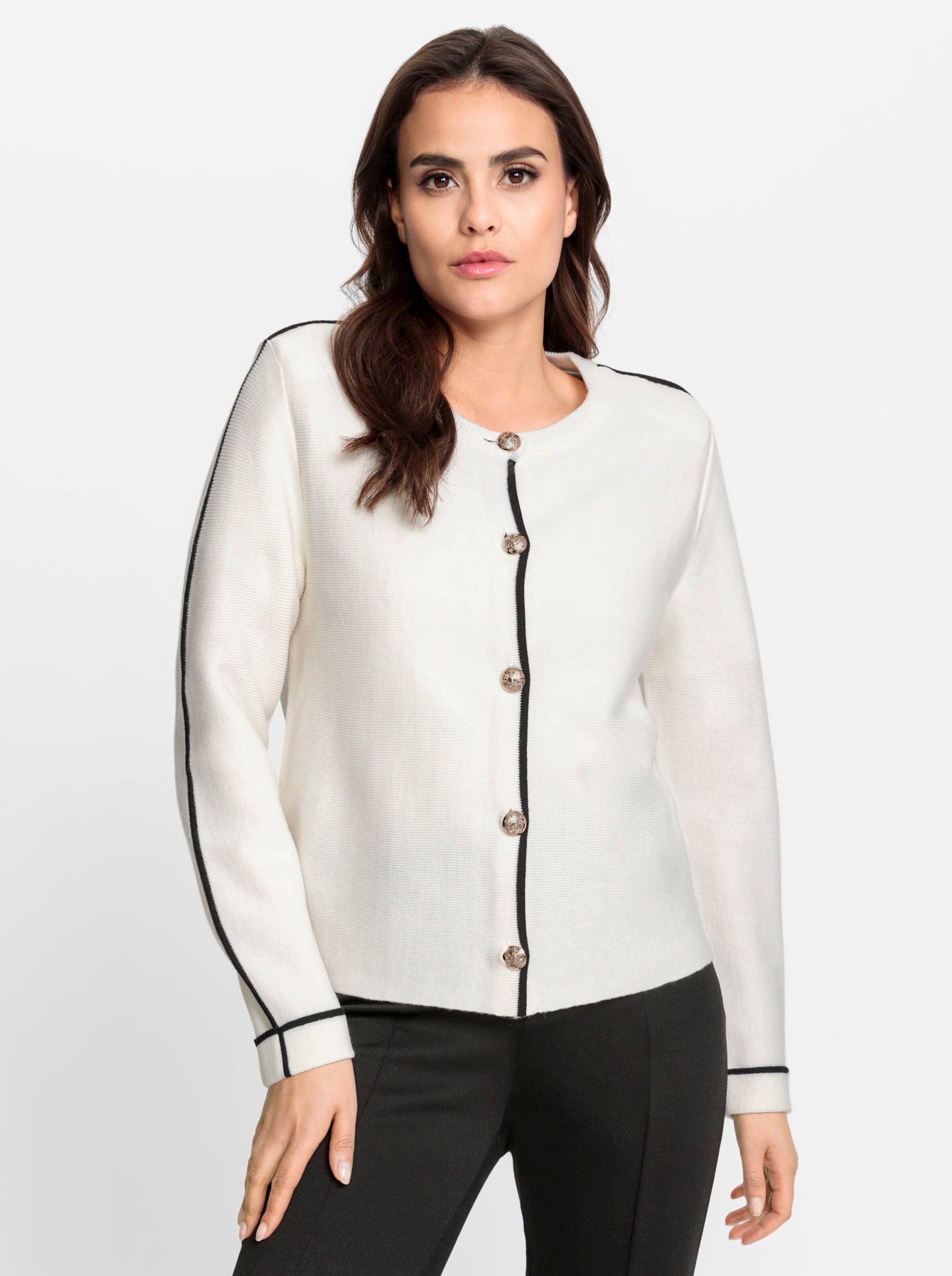 Strickjacke in ecru von heine