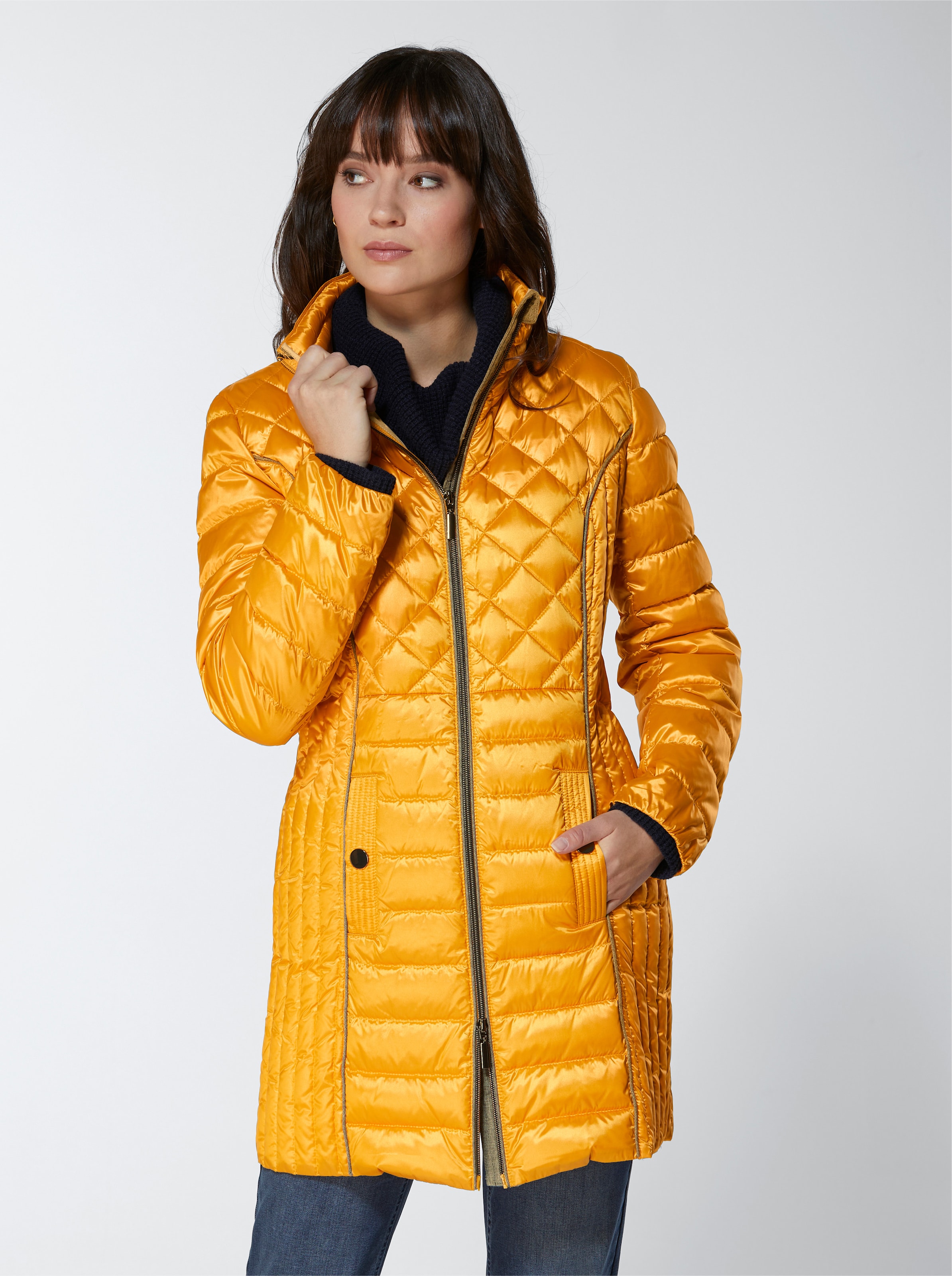 Leicht-Daunen-Jacke in curry von CREATION L PREMIUM
