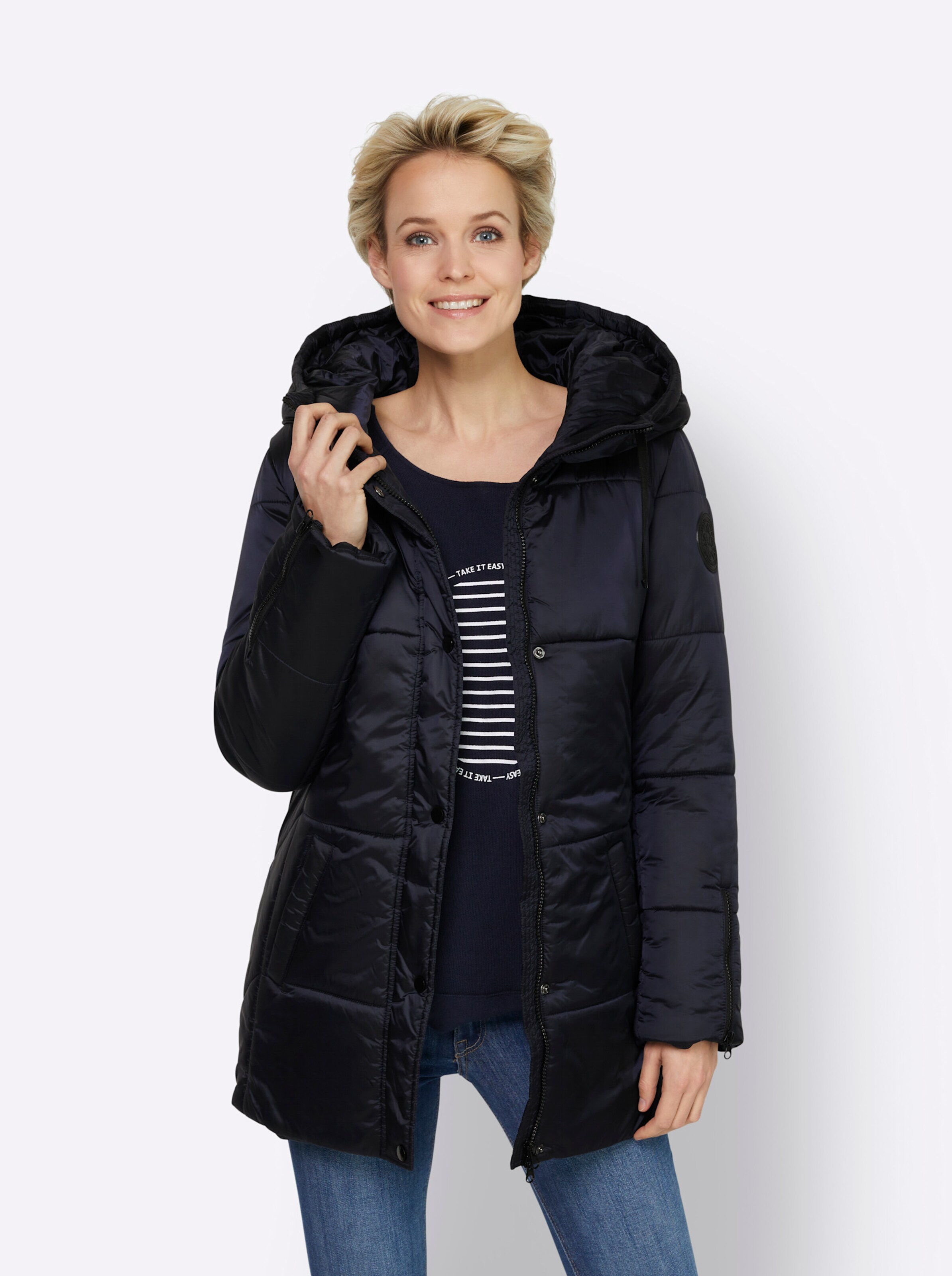 Jacke in marine von heine