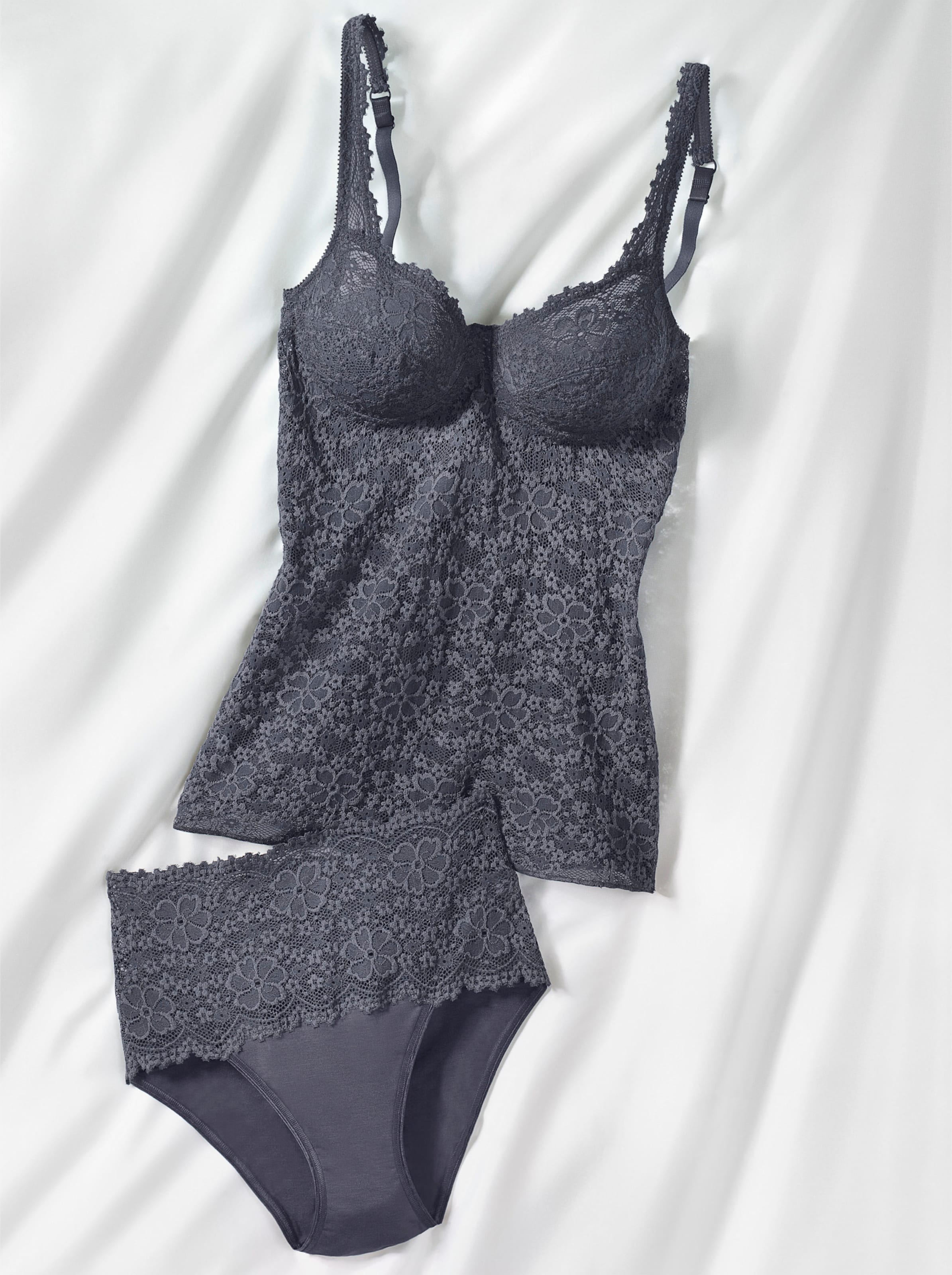 Bügel-BH-Hemd in anthrazit von Nina von C.