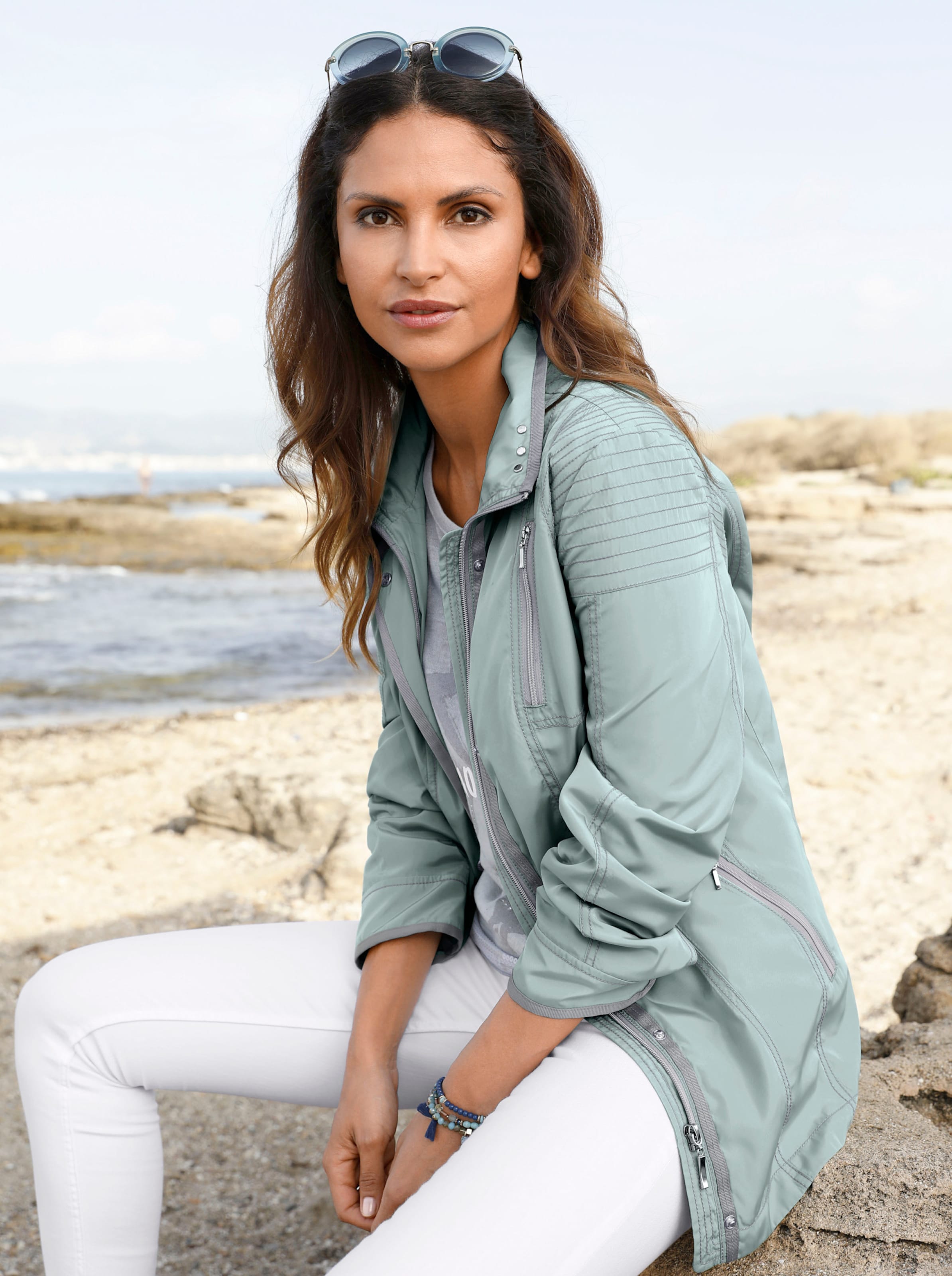 Parka in jadegrün von heine