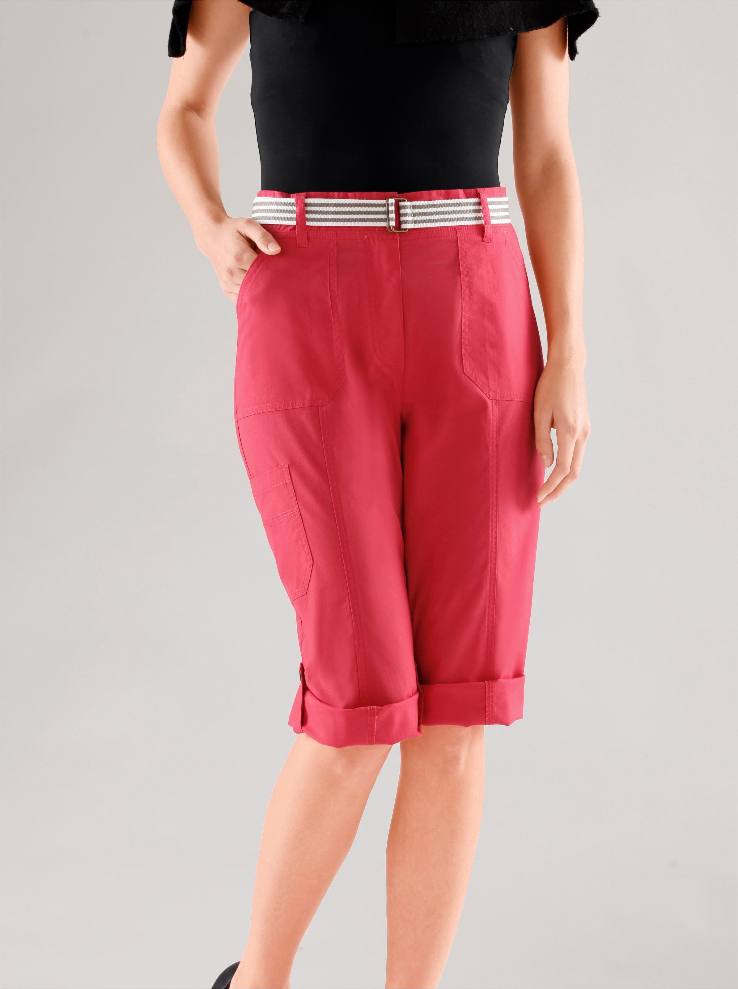 Caprihose in rot von heine