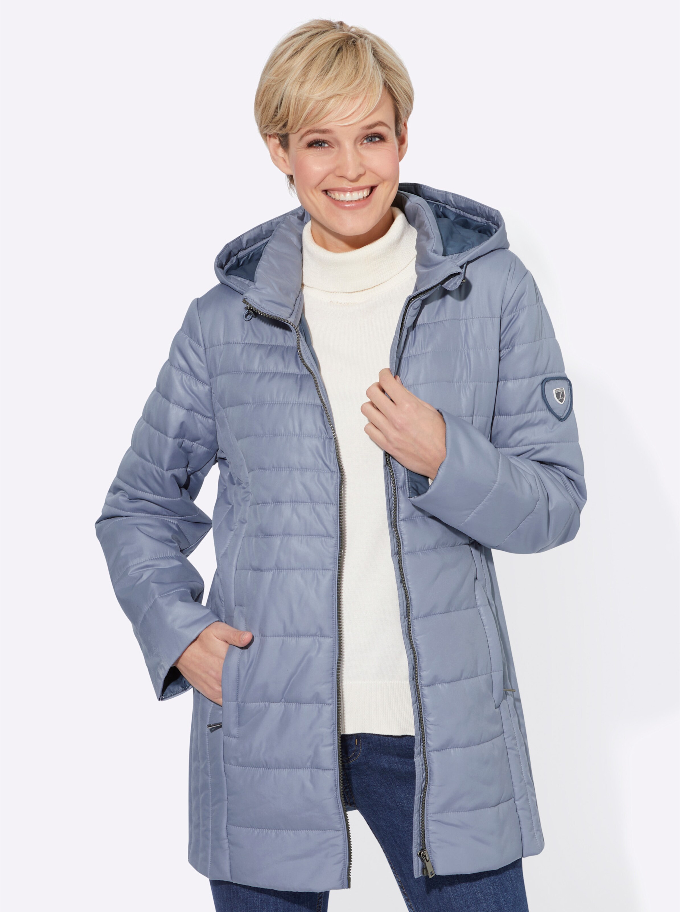 Winterjacke in taubenblau von heine