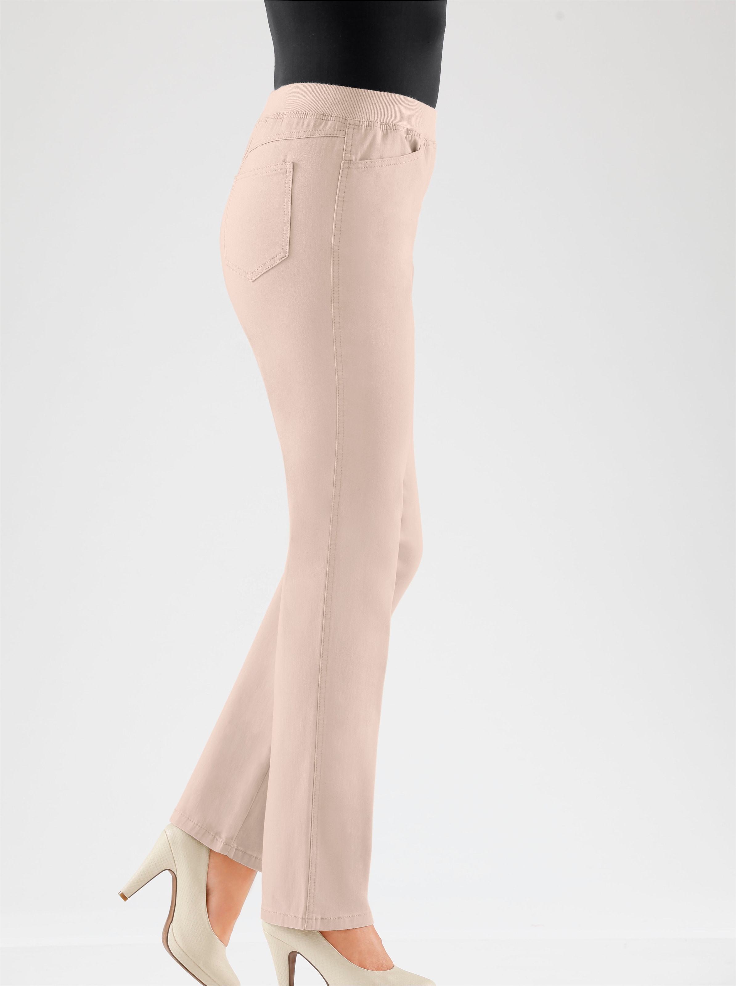 Stretch-Jeans in sand von heine