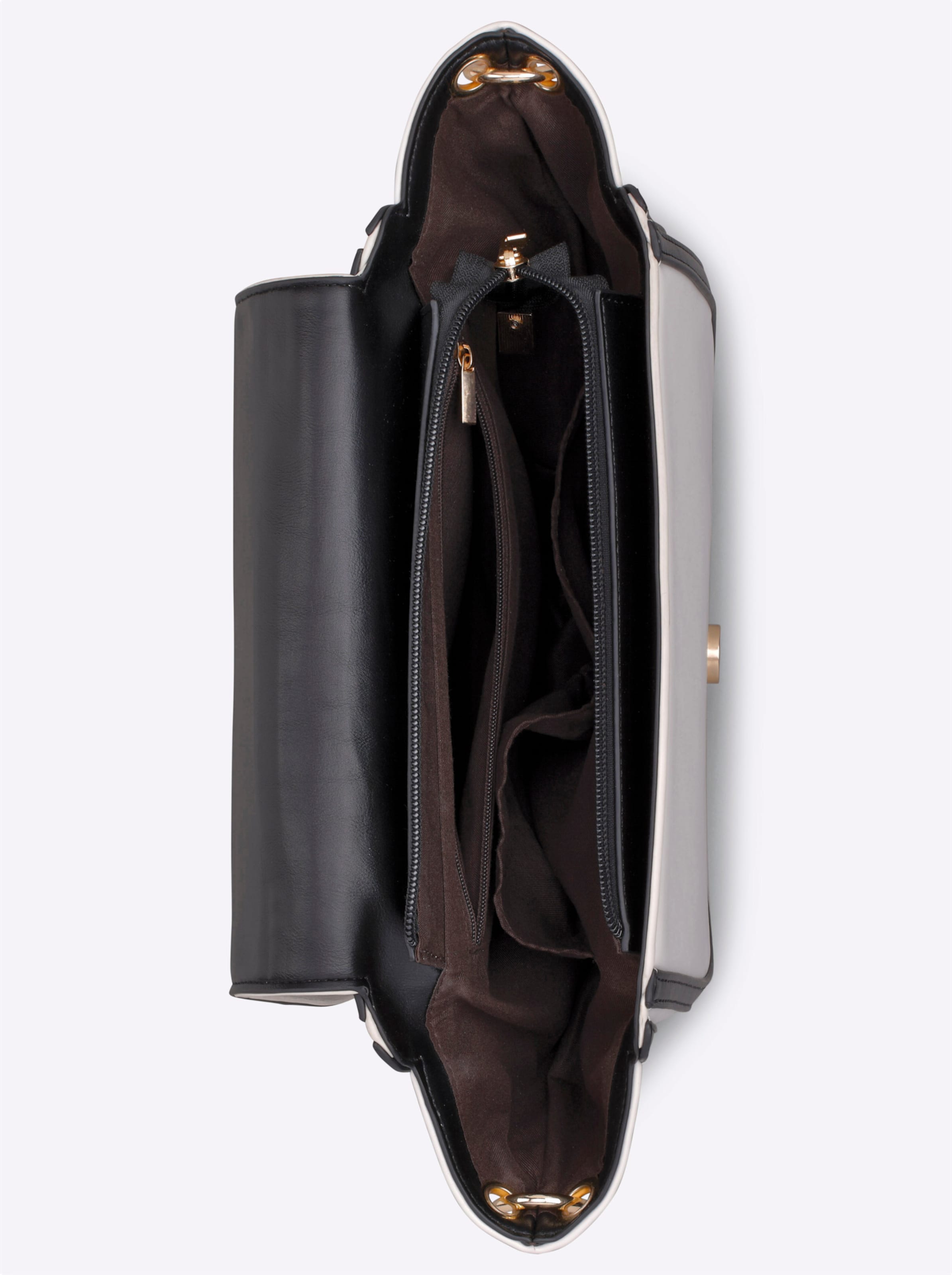 Tasche in weiss-schwarz von heine