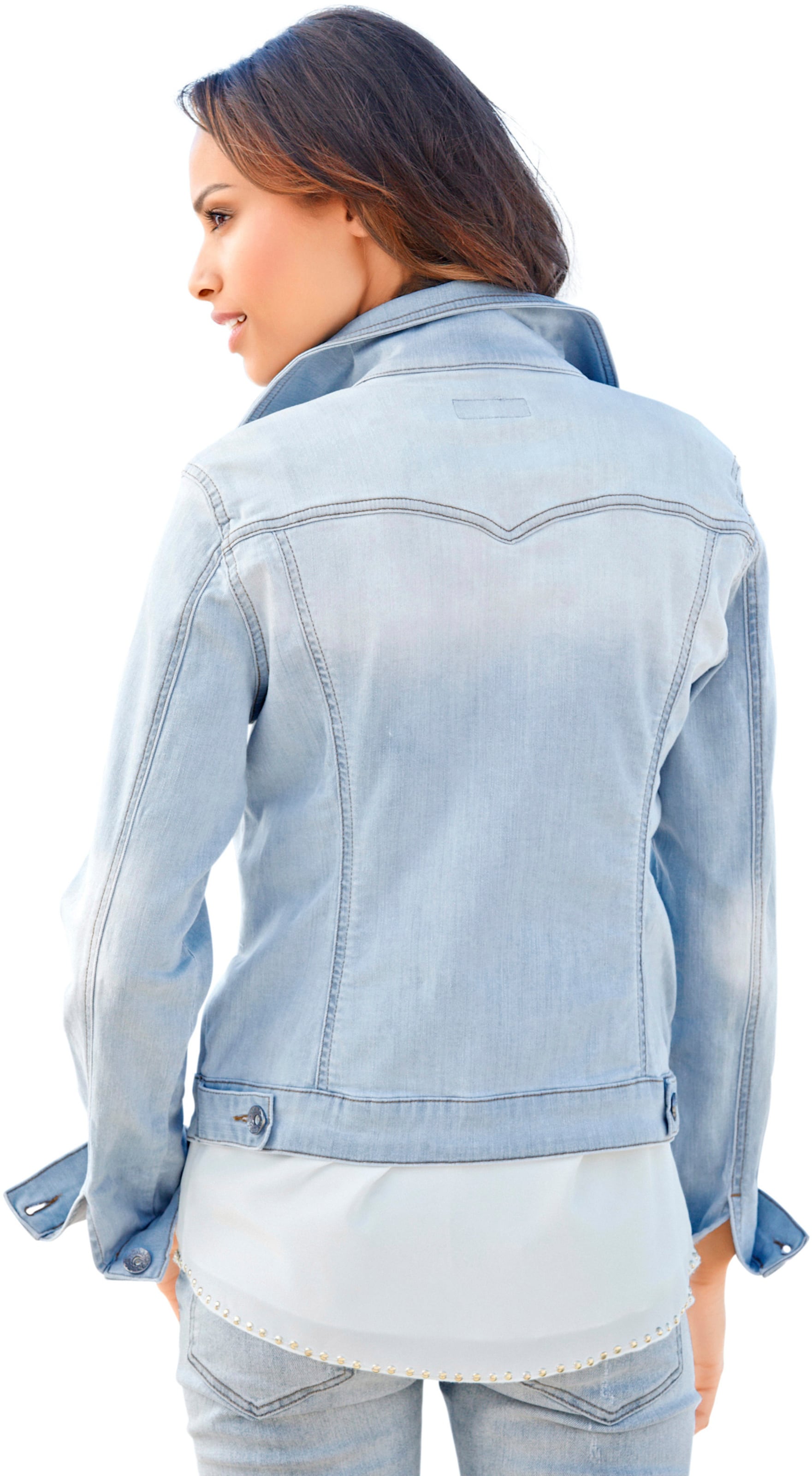 Jeans-Jacke in bleached von heine