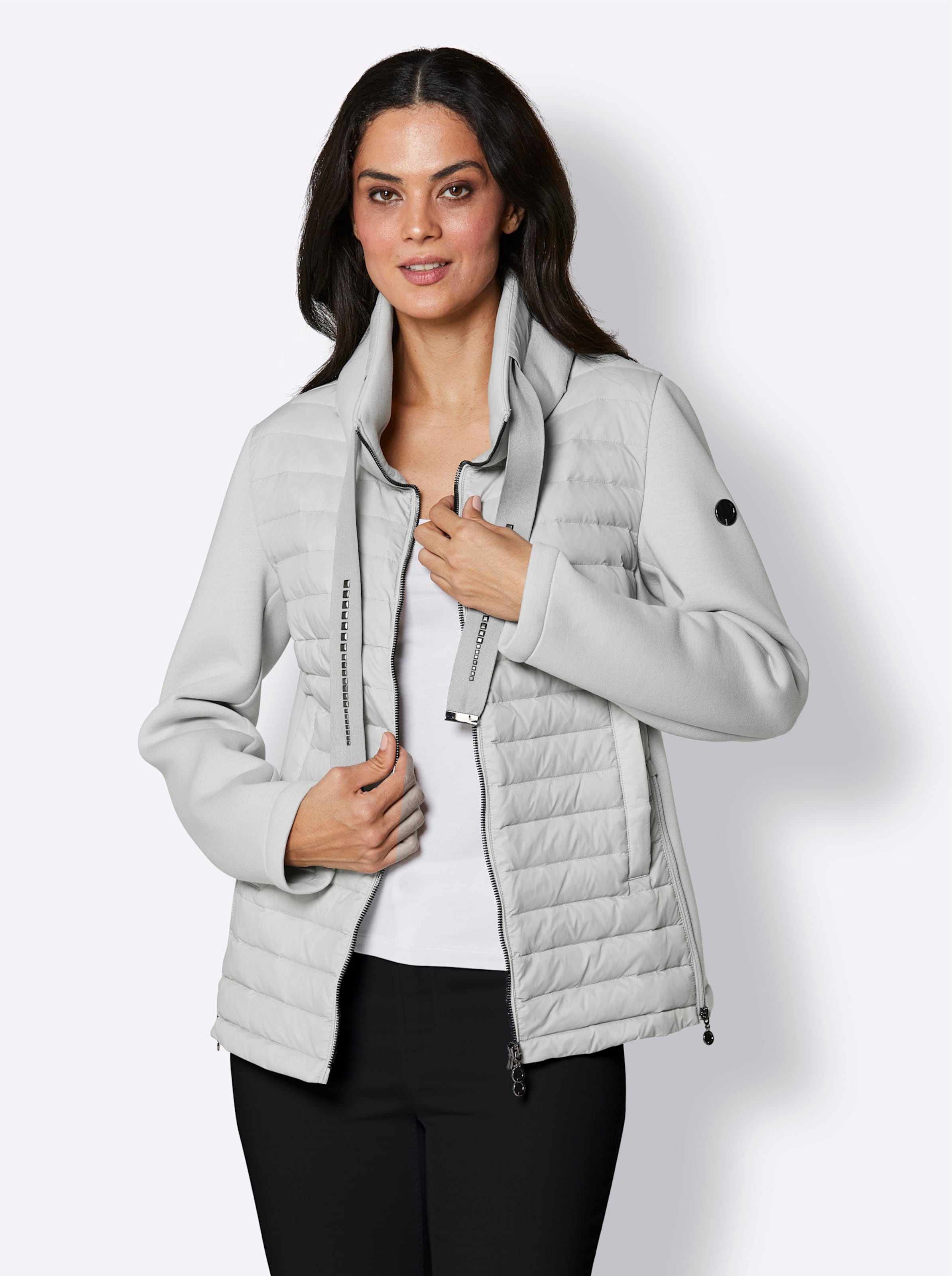 Daunen-Jacke in silberfarben von CREATION L PREMIUM