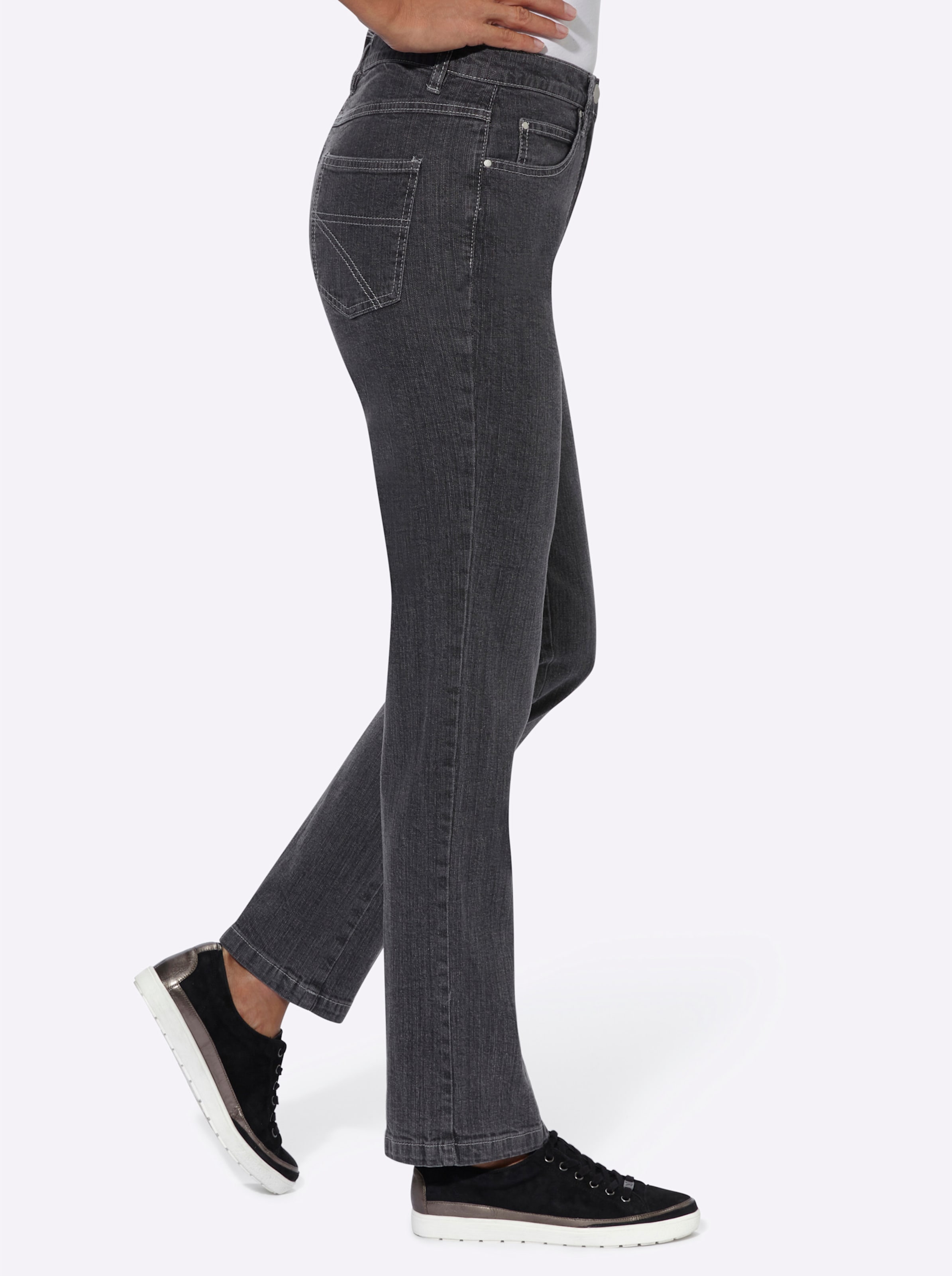 5-Pocket-Jeans in anthrazit-denim von heine