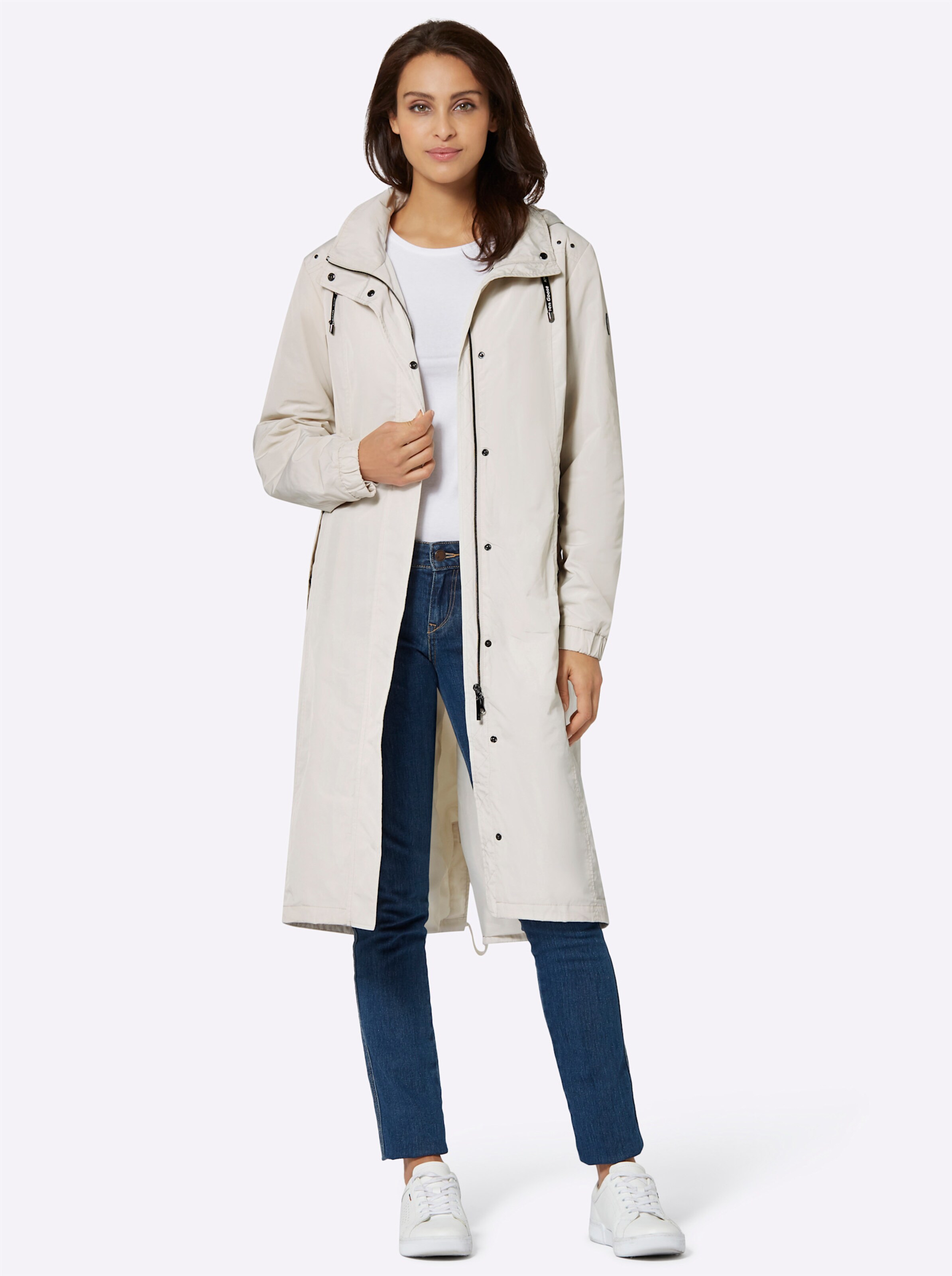 Trenchcoat in champagner von Green Goose