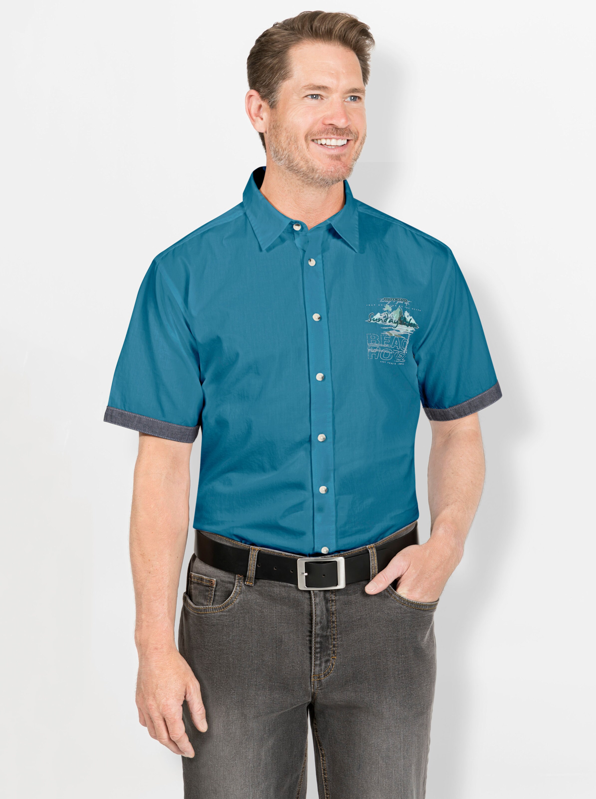 Kurzarm-Hemd in topas von Catamaran