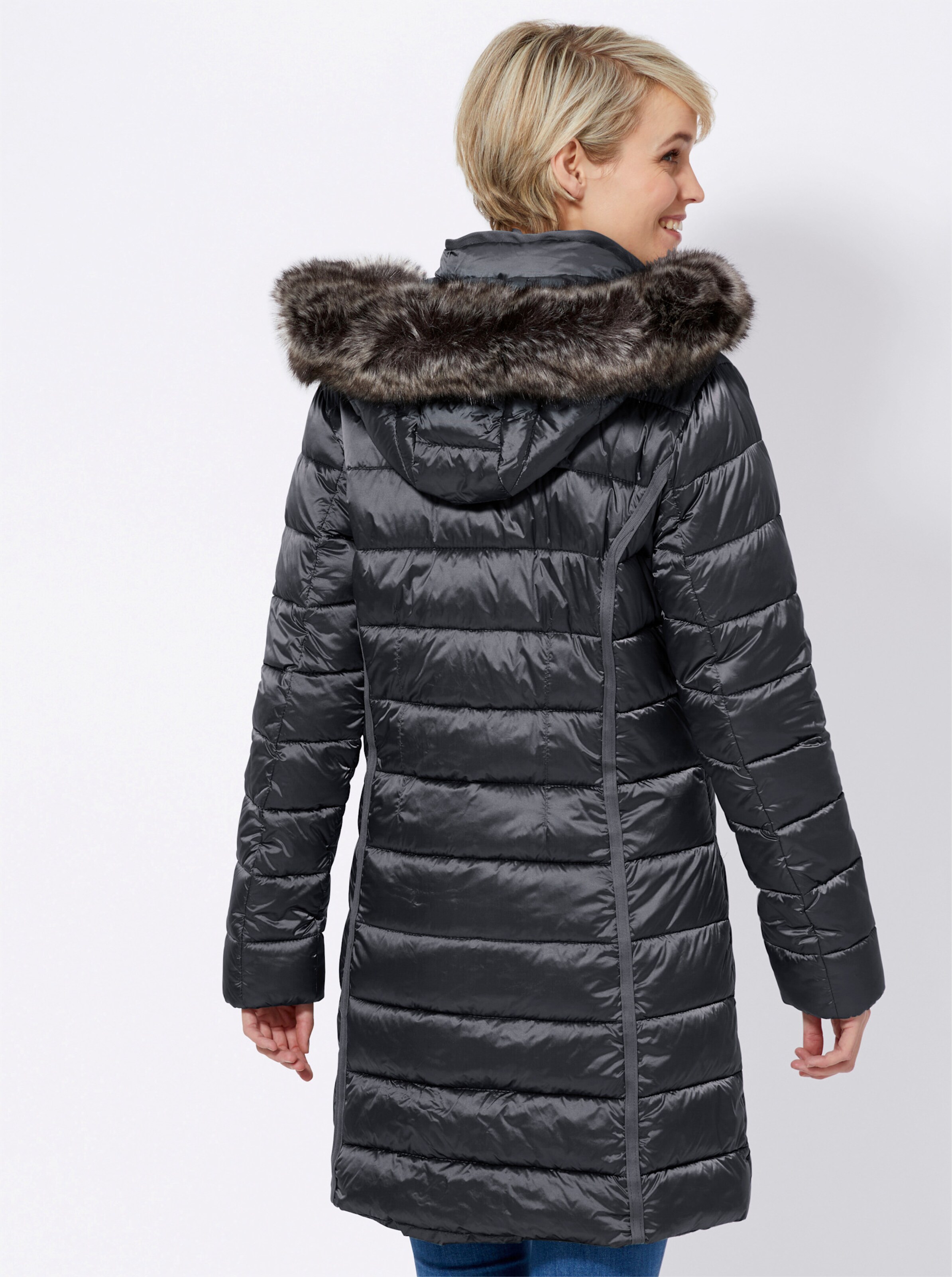 Kurzmantel in schwarz von Green Goose