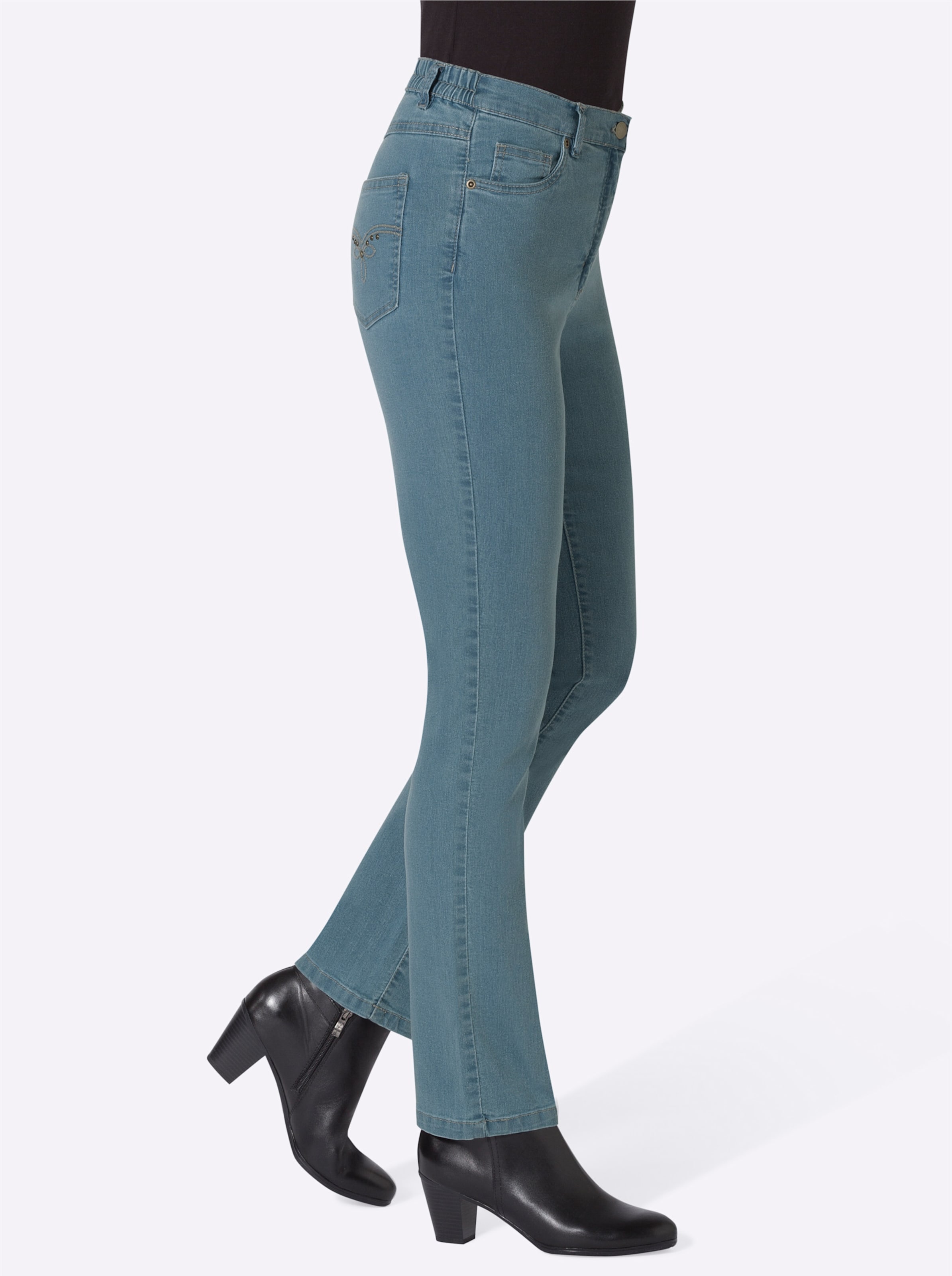 5-Pocket-Jeans in blue-bleached von heine