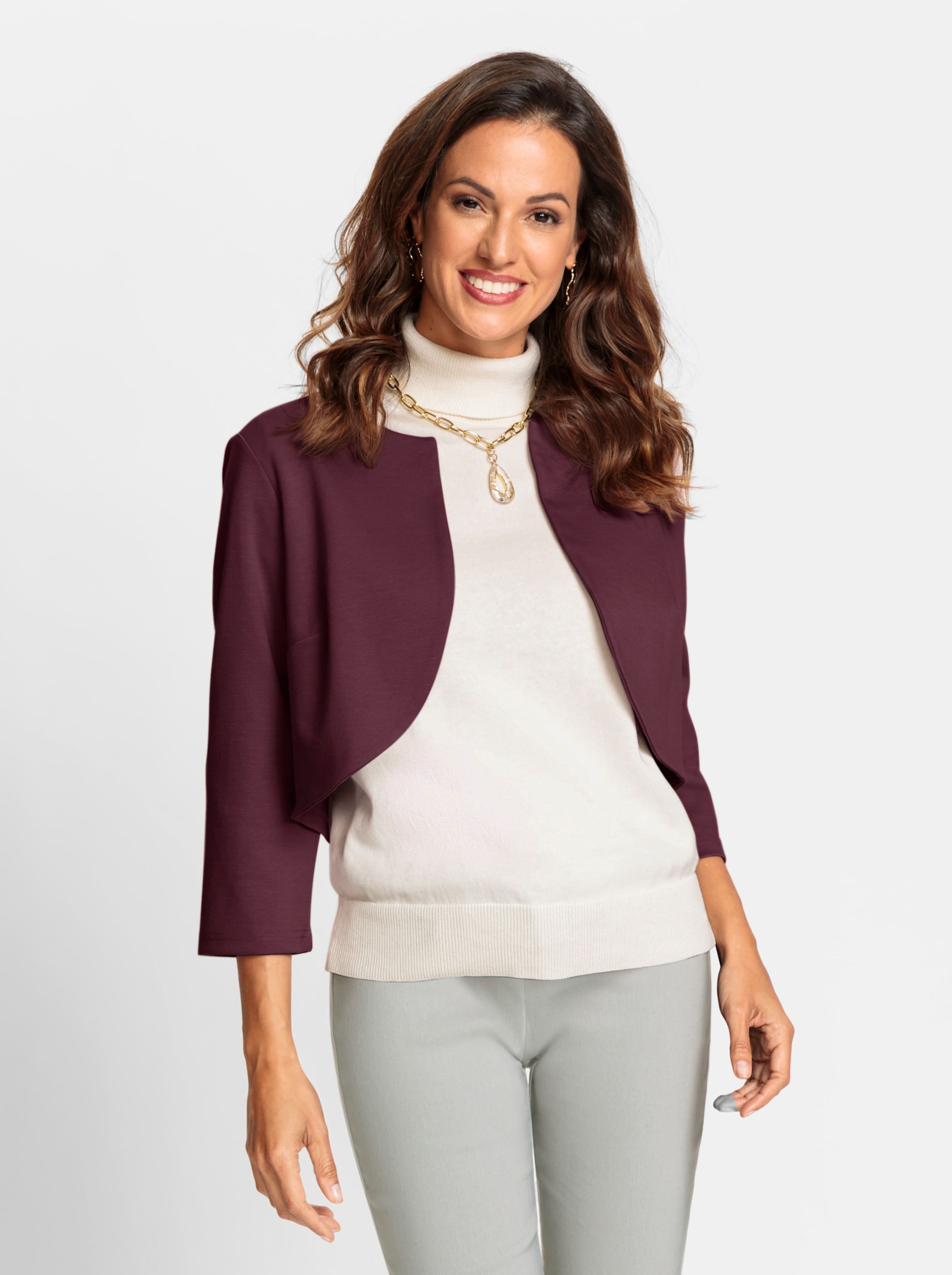 Shirtbolero in burgund von heine