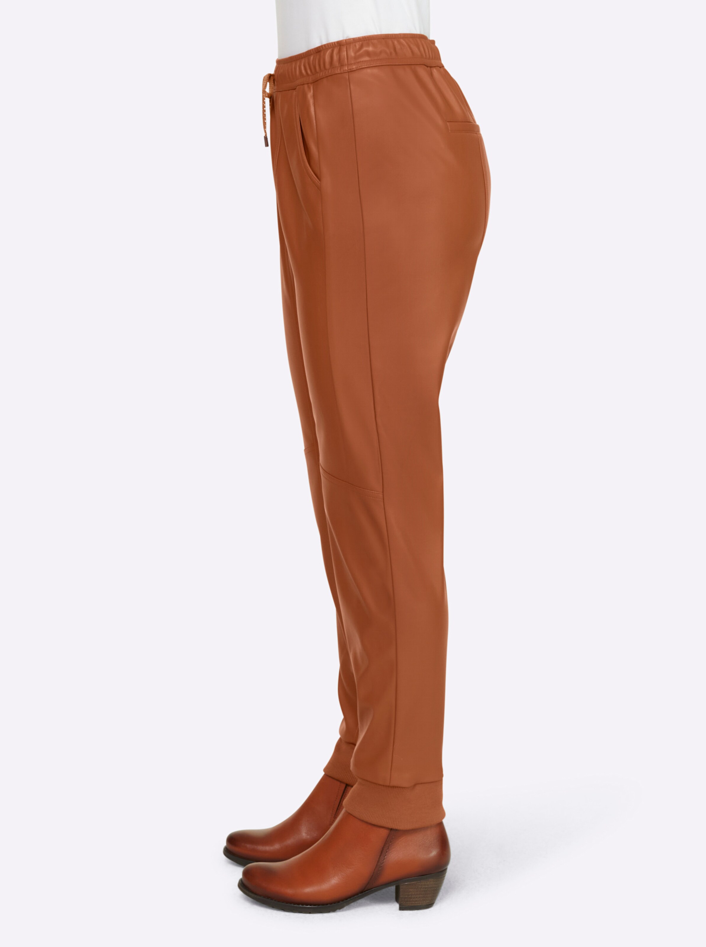 Jogginghose in cognac von heine