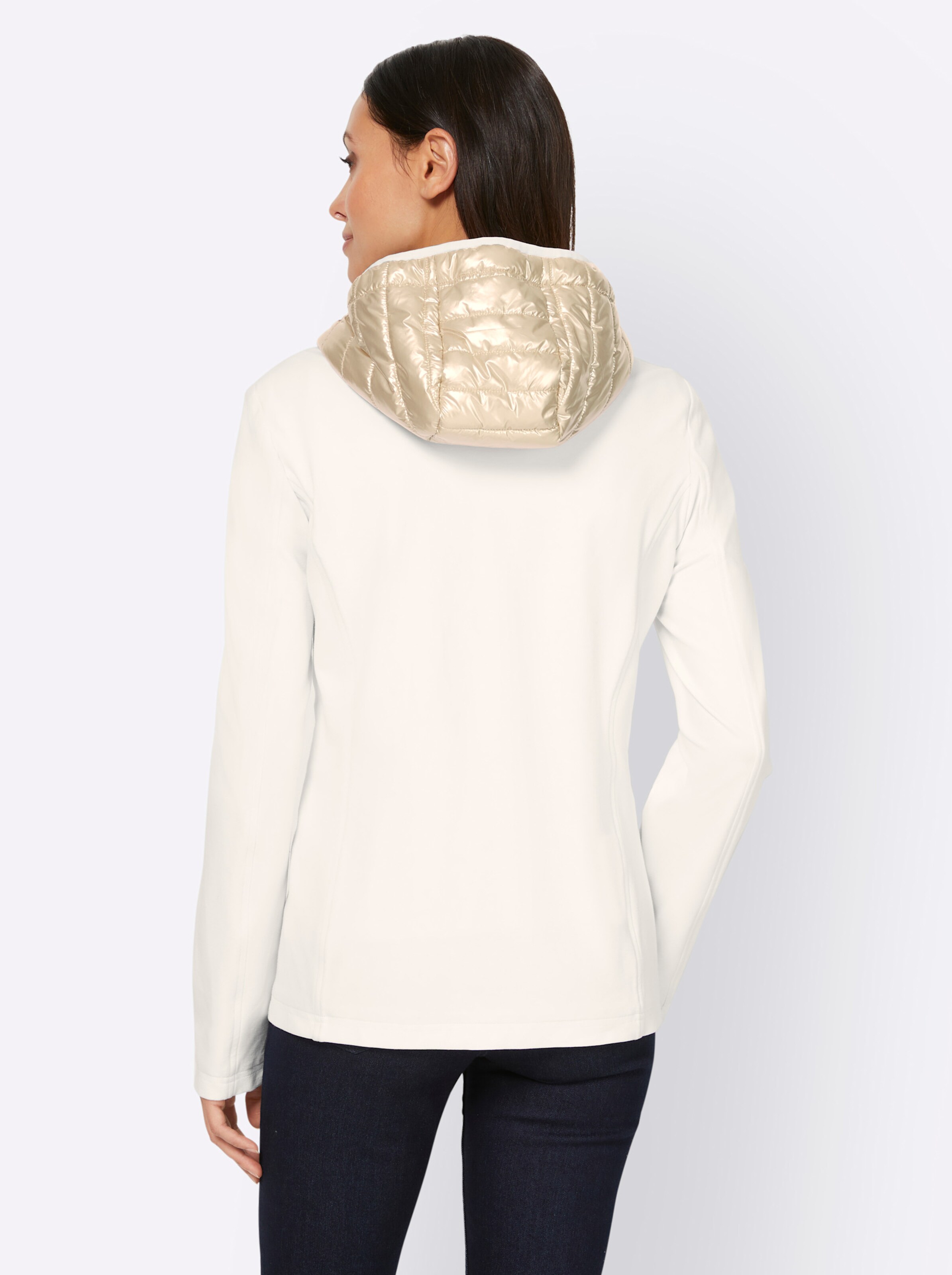 Jacke in sand-ecru-gemustert von heine