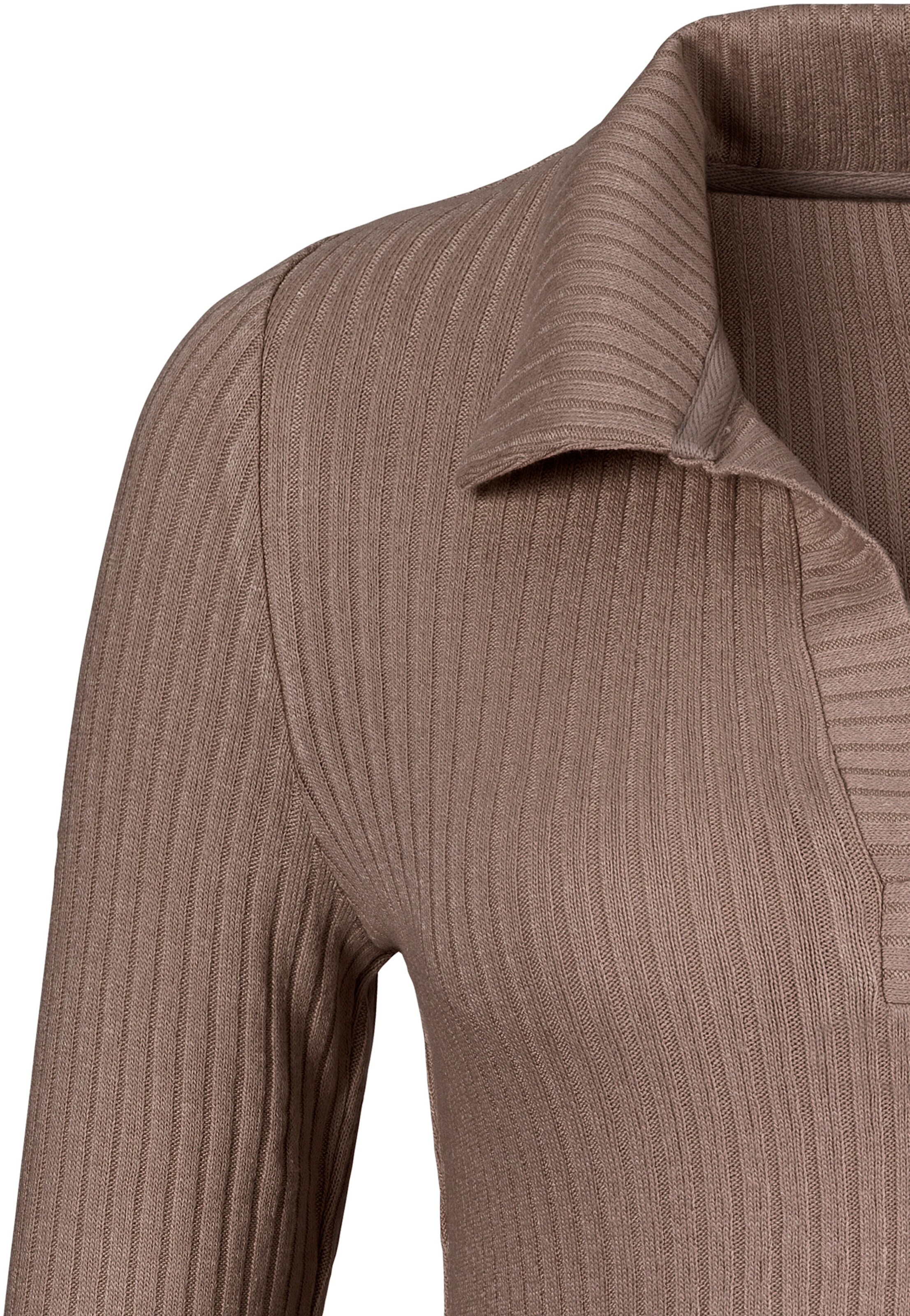 Langarmshirt in taupe von LASCANA