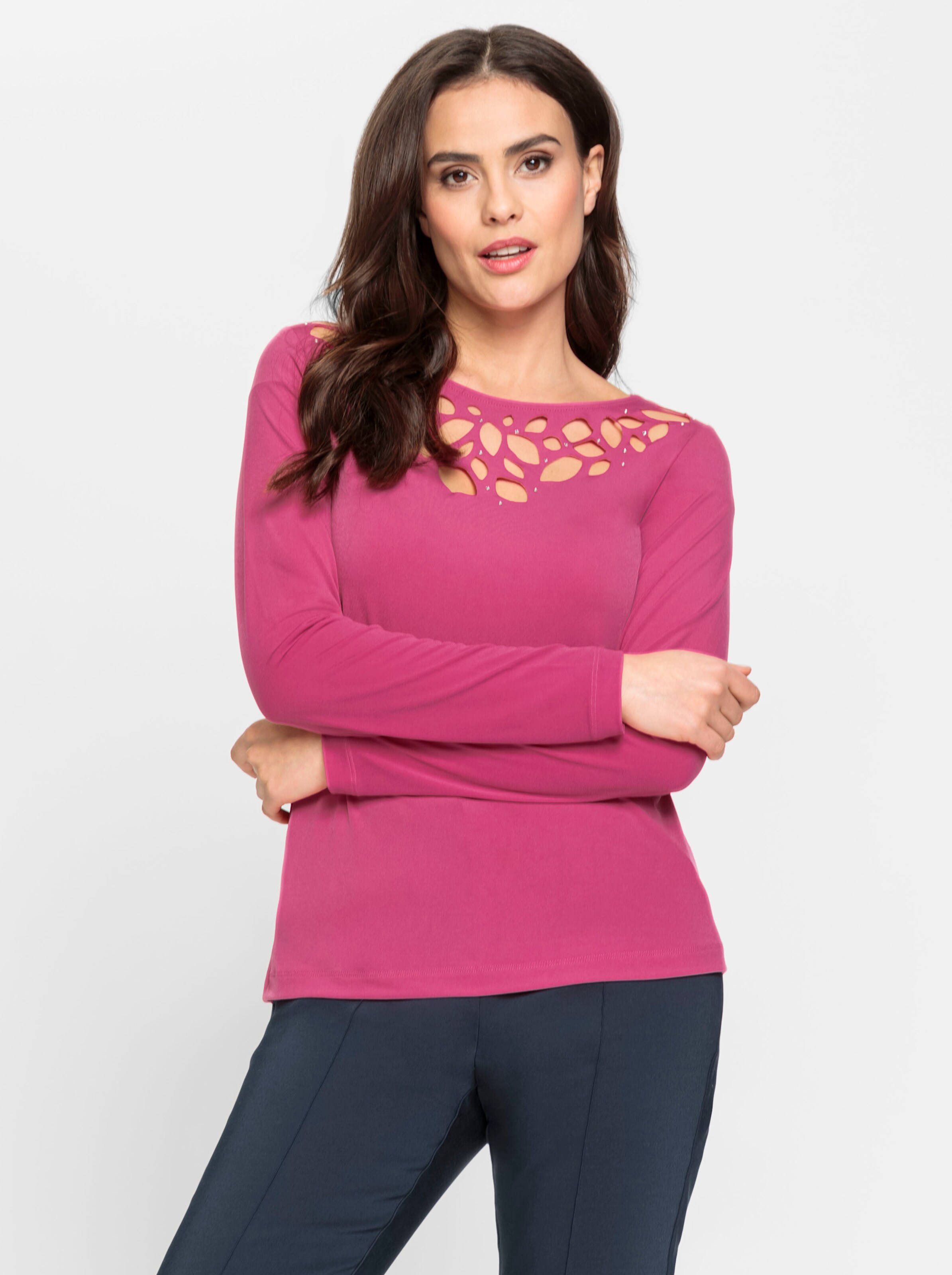 Shirt in fuchsia von heine