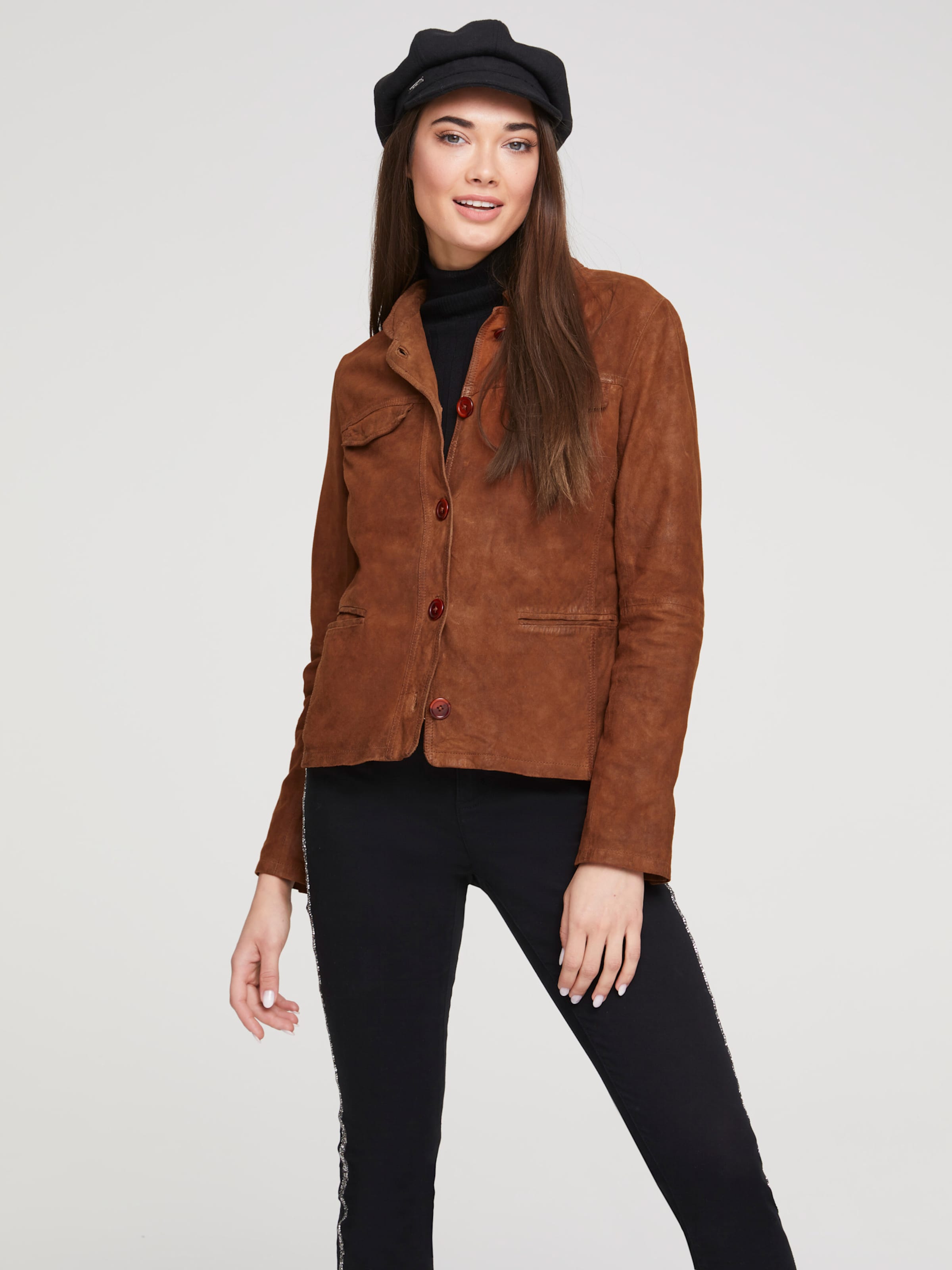 Leder-Jacke in cognac von heine