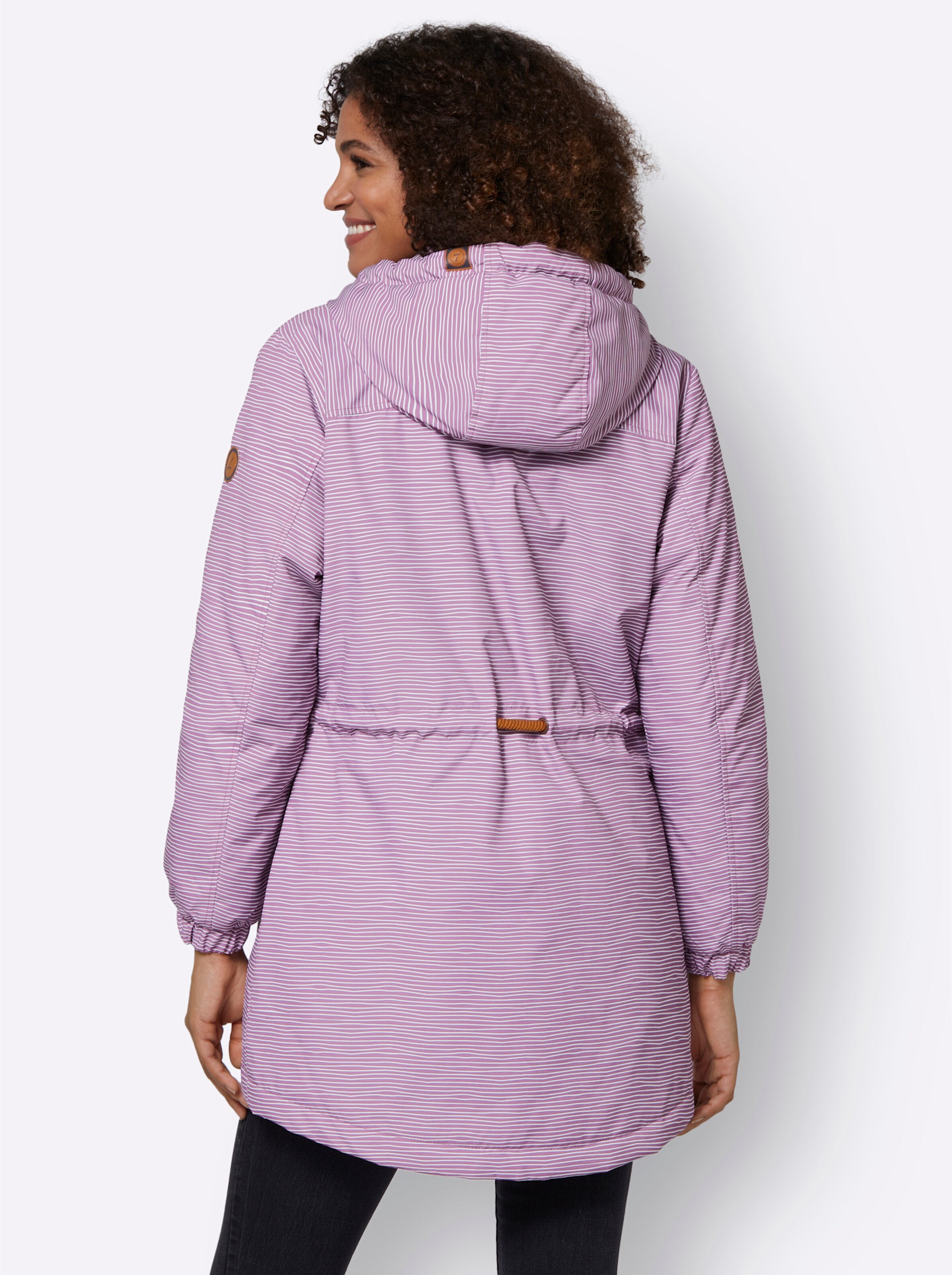 Jacke in violett-weiss-geringelt von heine