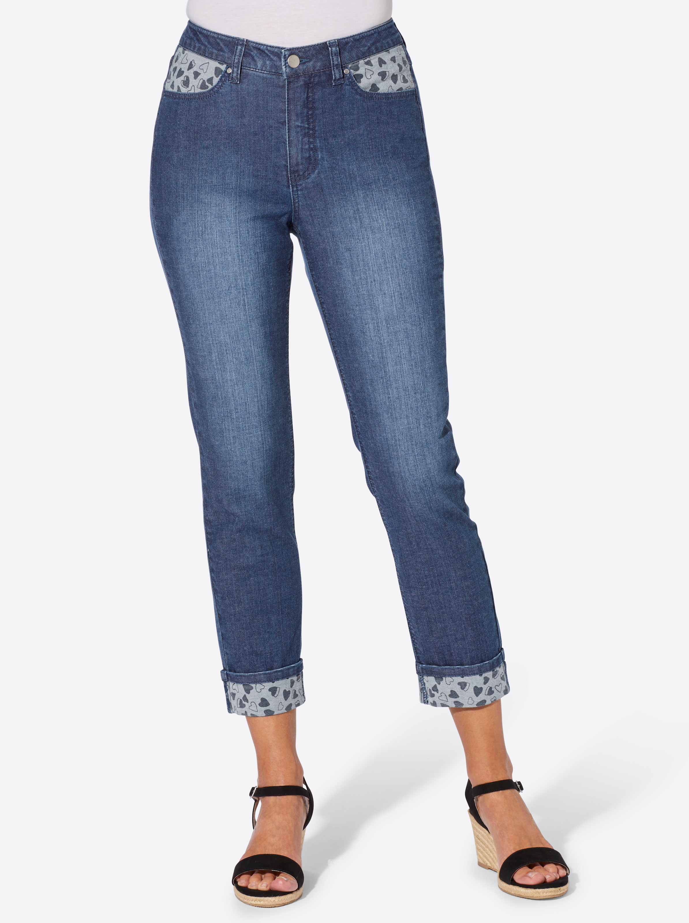 Jeans in blue-stone-washed von heine