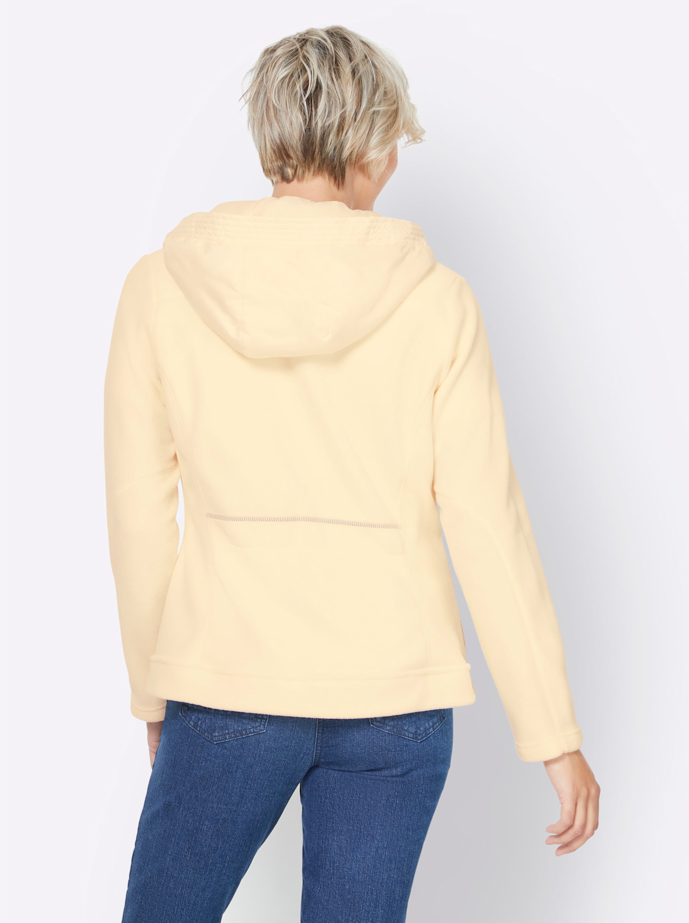 Fleece-Jacke in champagner von heine