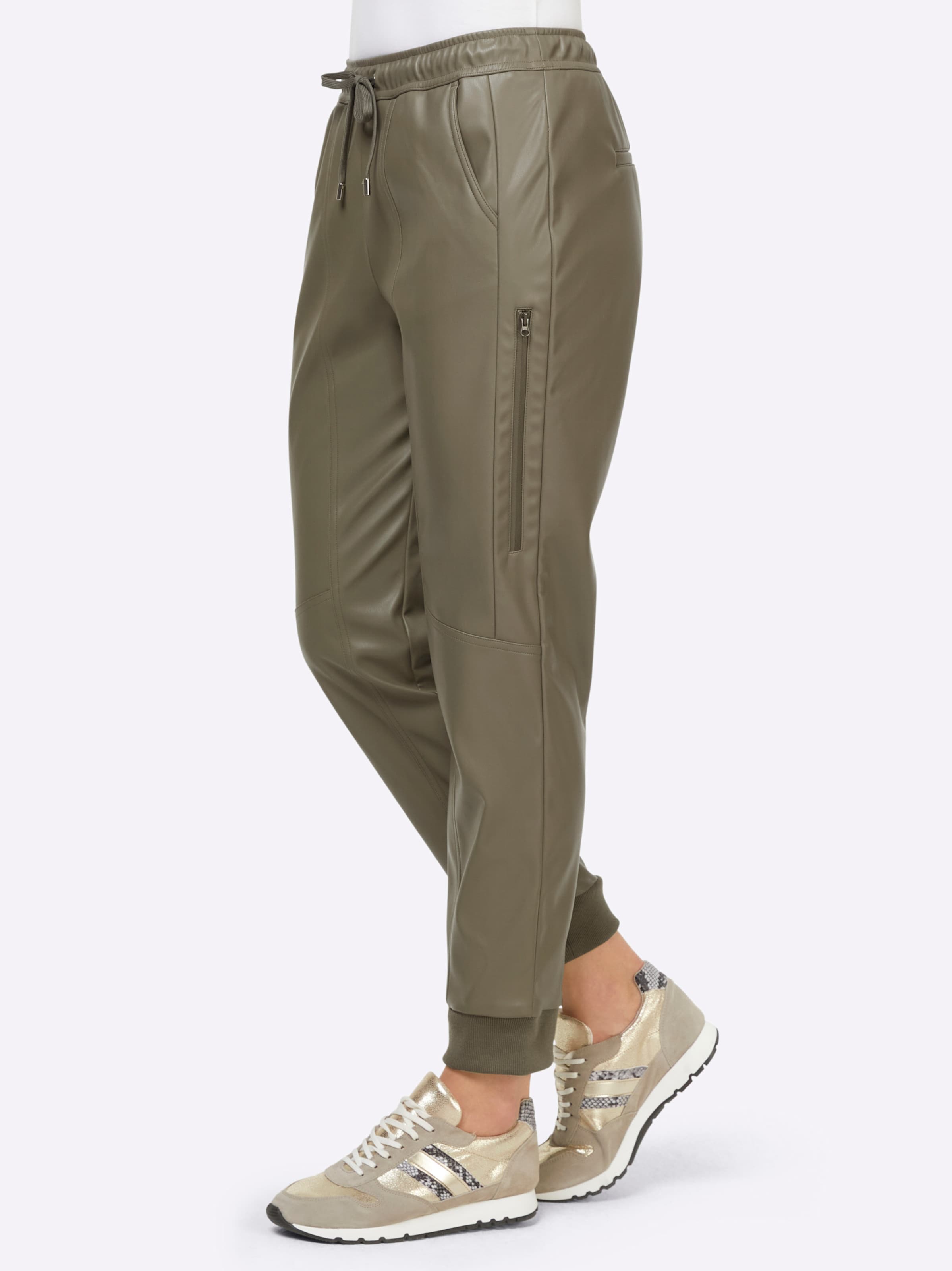Jogginghose in khaki von heine