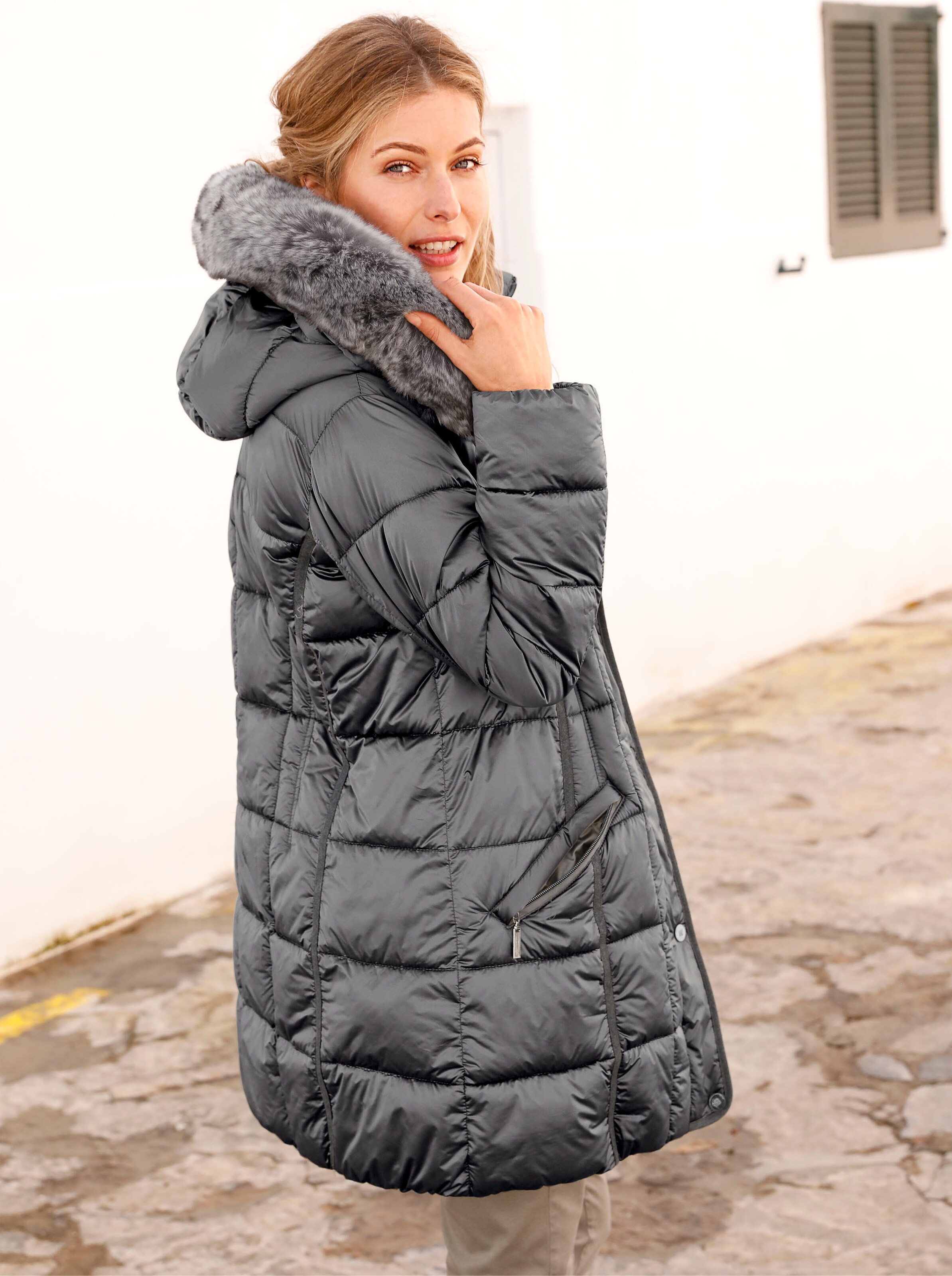 Steppjacke in grau von Green Goose