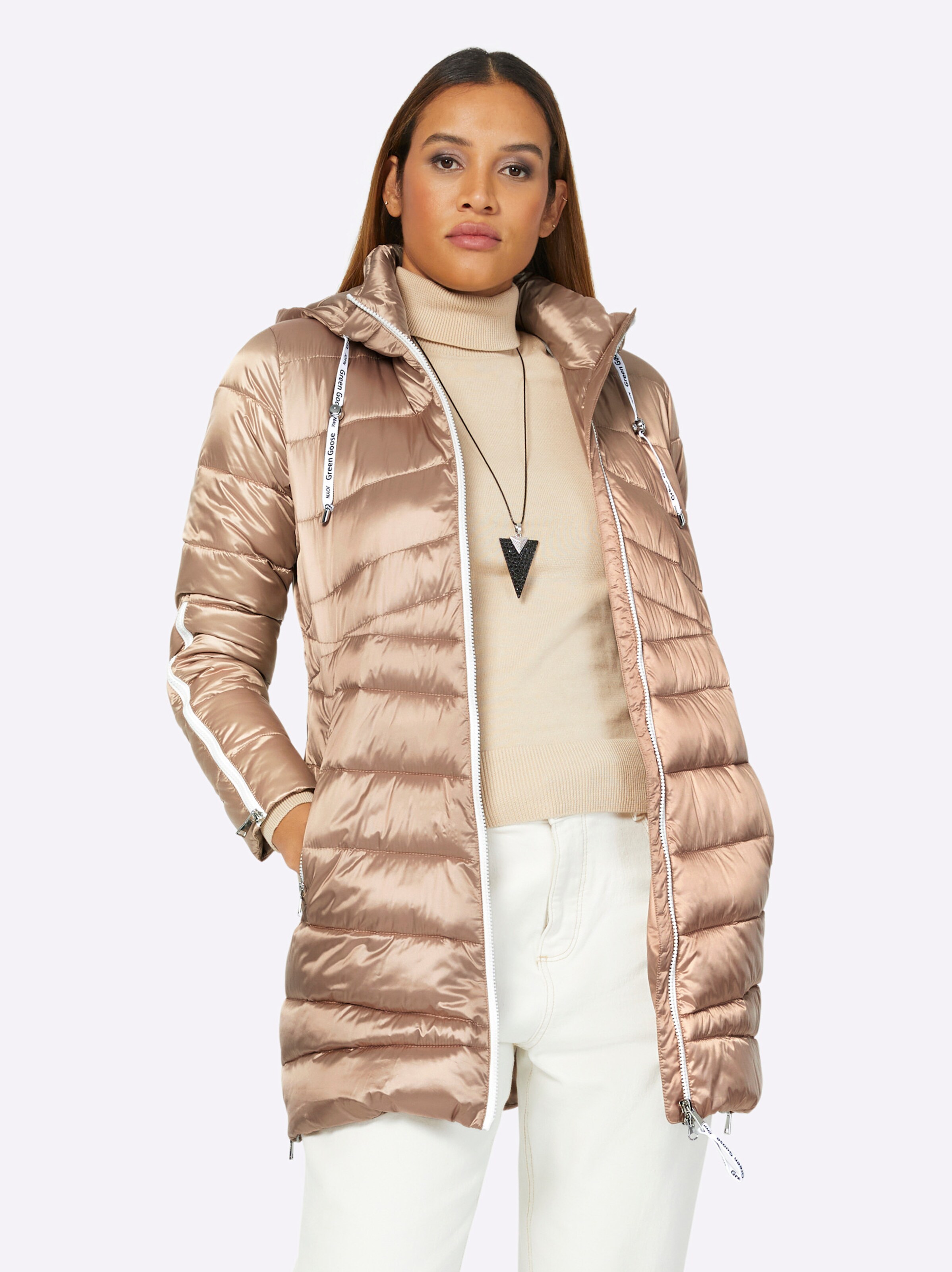 Longjacke in camel von Green Goose