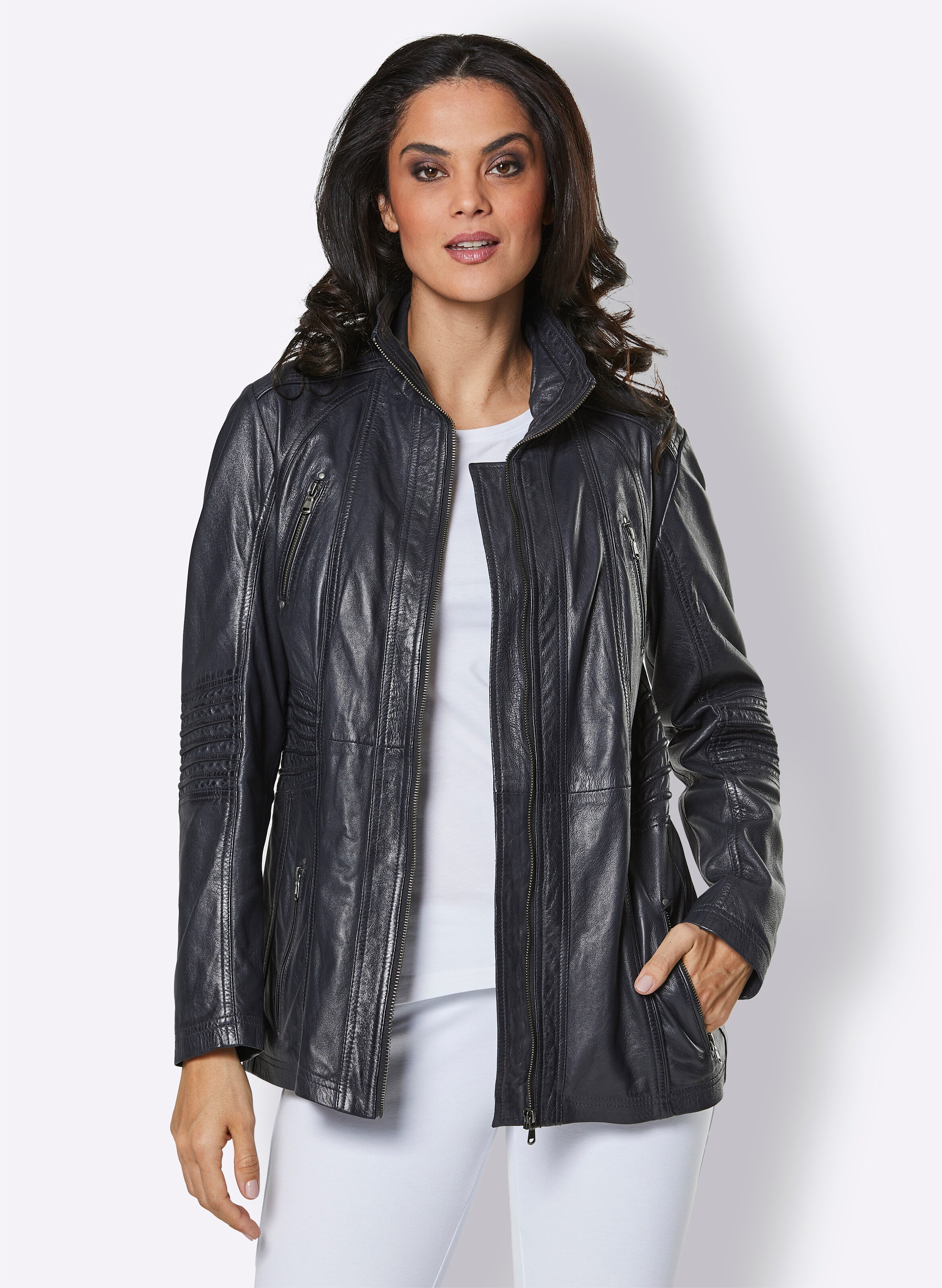 Lederjacke in marine von heine