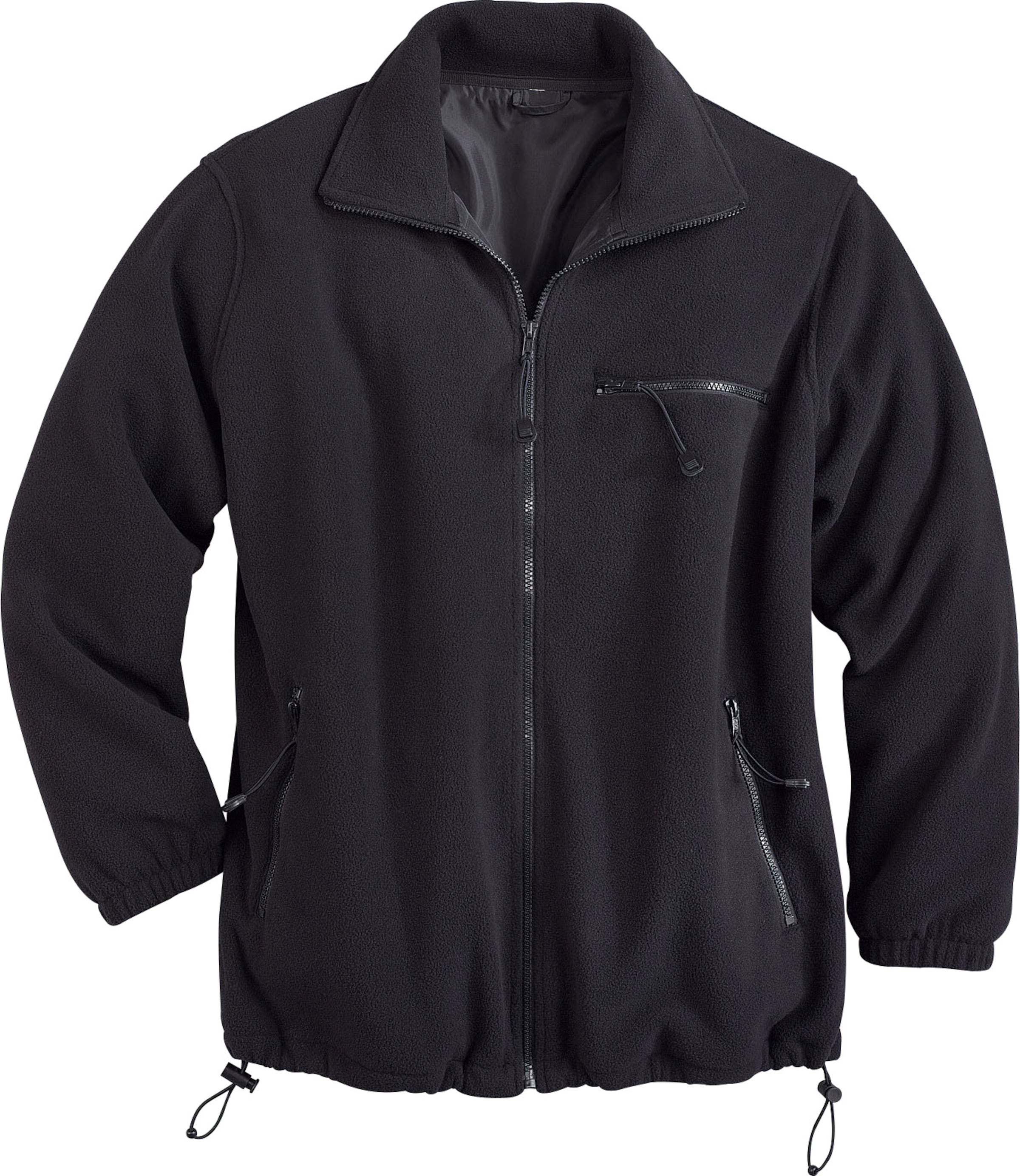 Fleece-Jacke in schwarz von heine