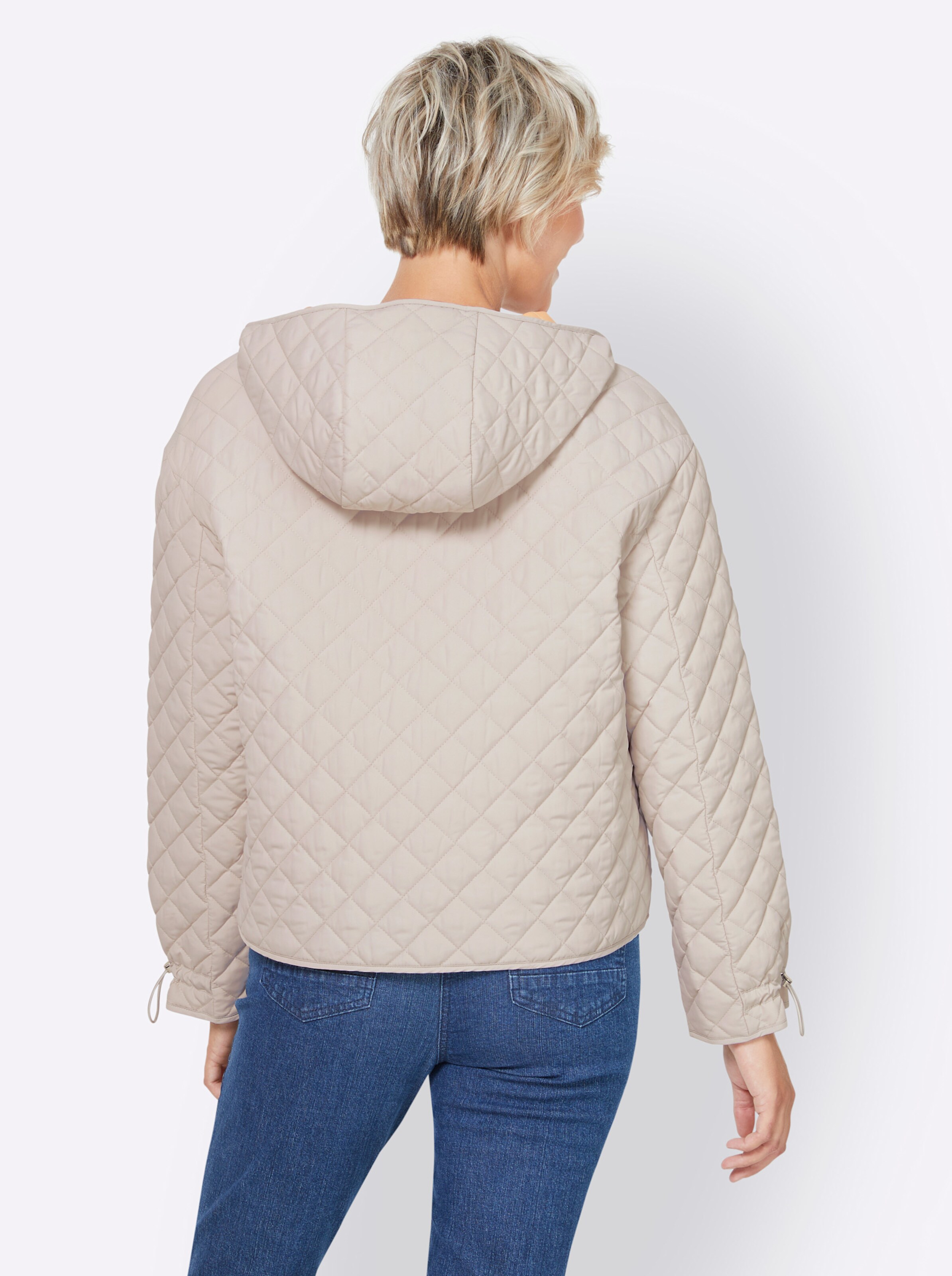 Jacke in hellgrau-apricot von heine