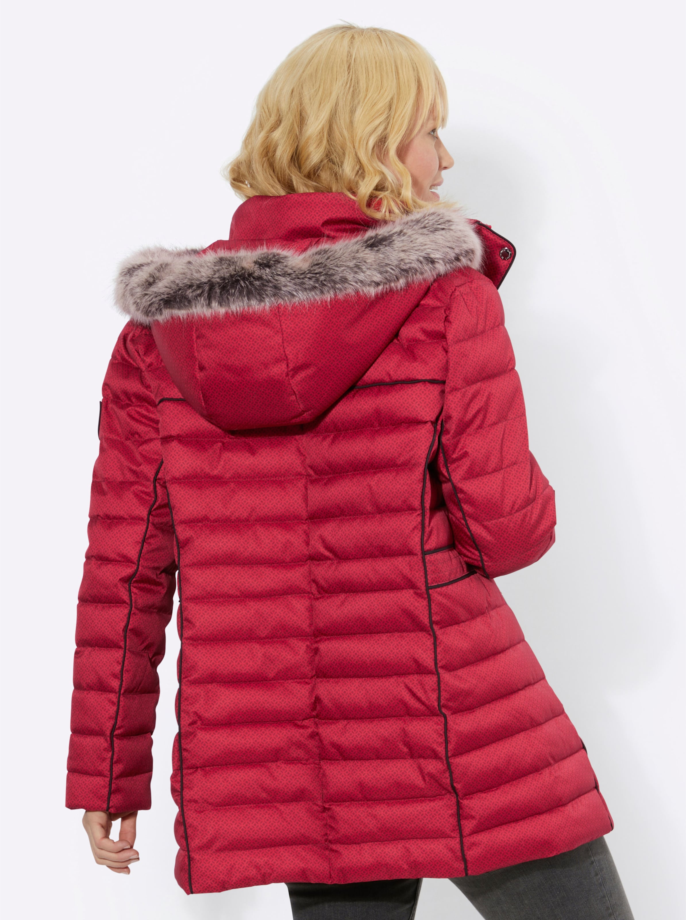 Jacke in rot-kirsche-gemustert von heine