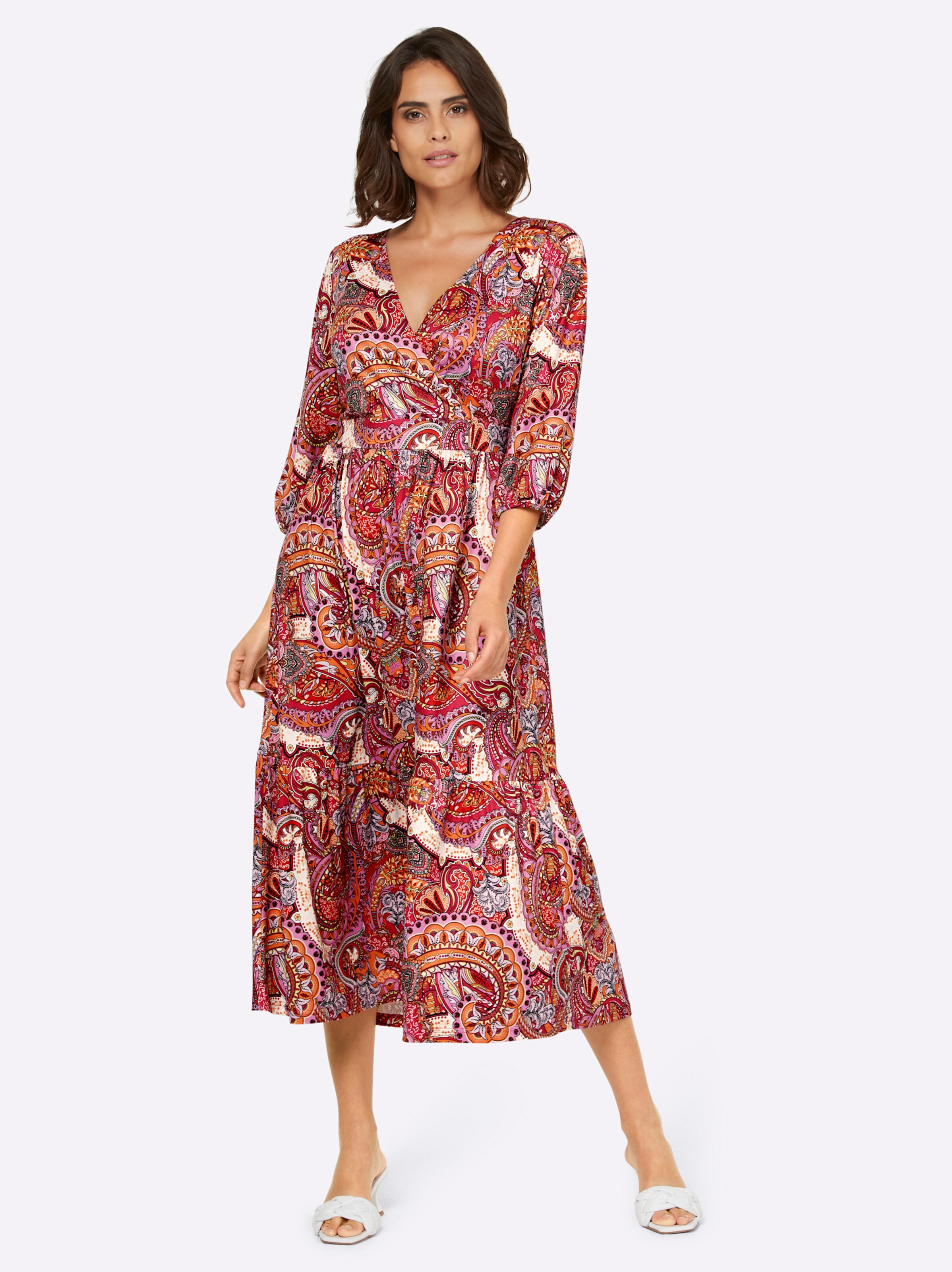 Jersey-Kleid in erdbeere-mandarine-bedruckt von heine