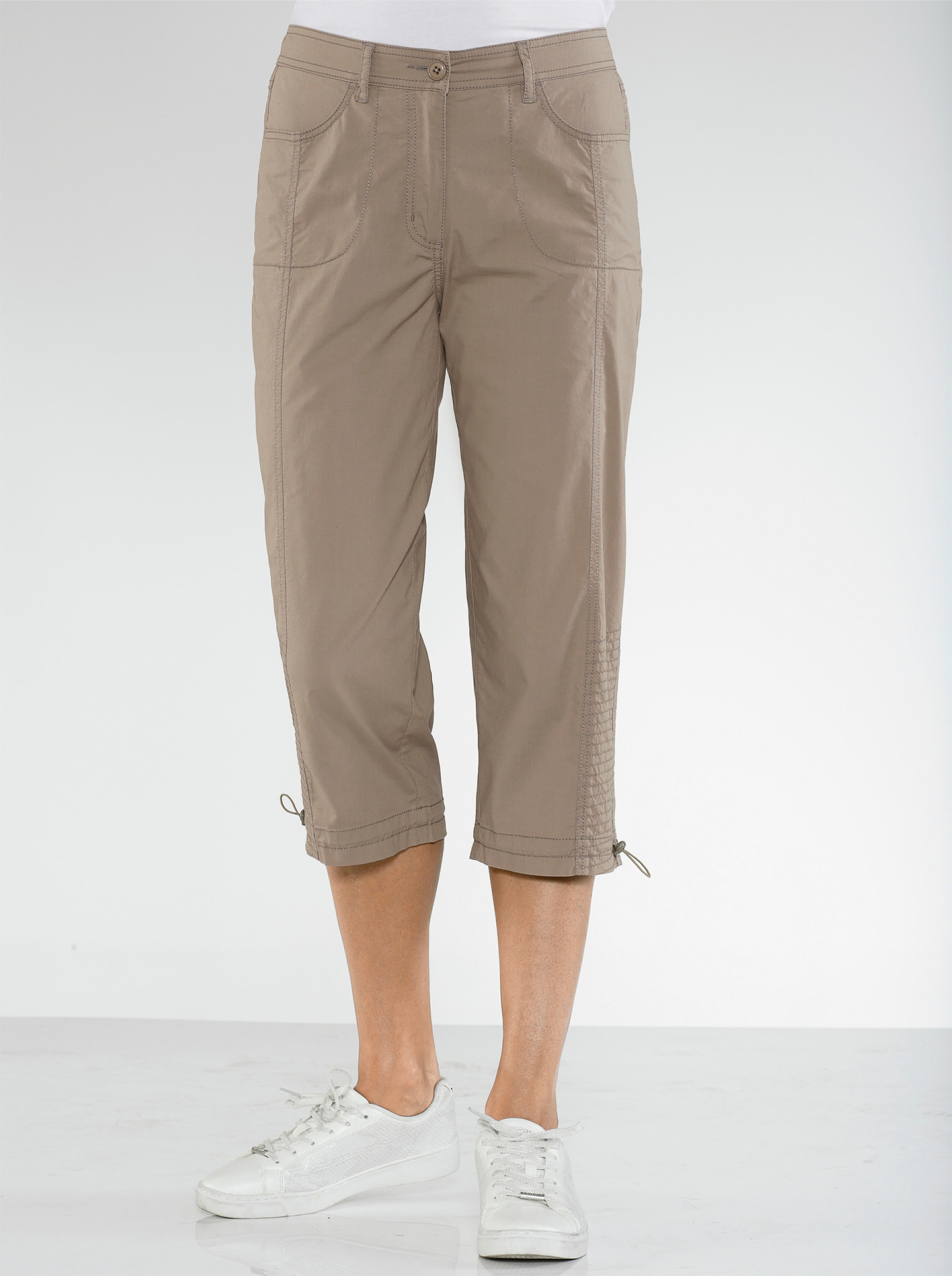 Caprihose in taupe von heine