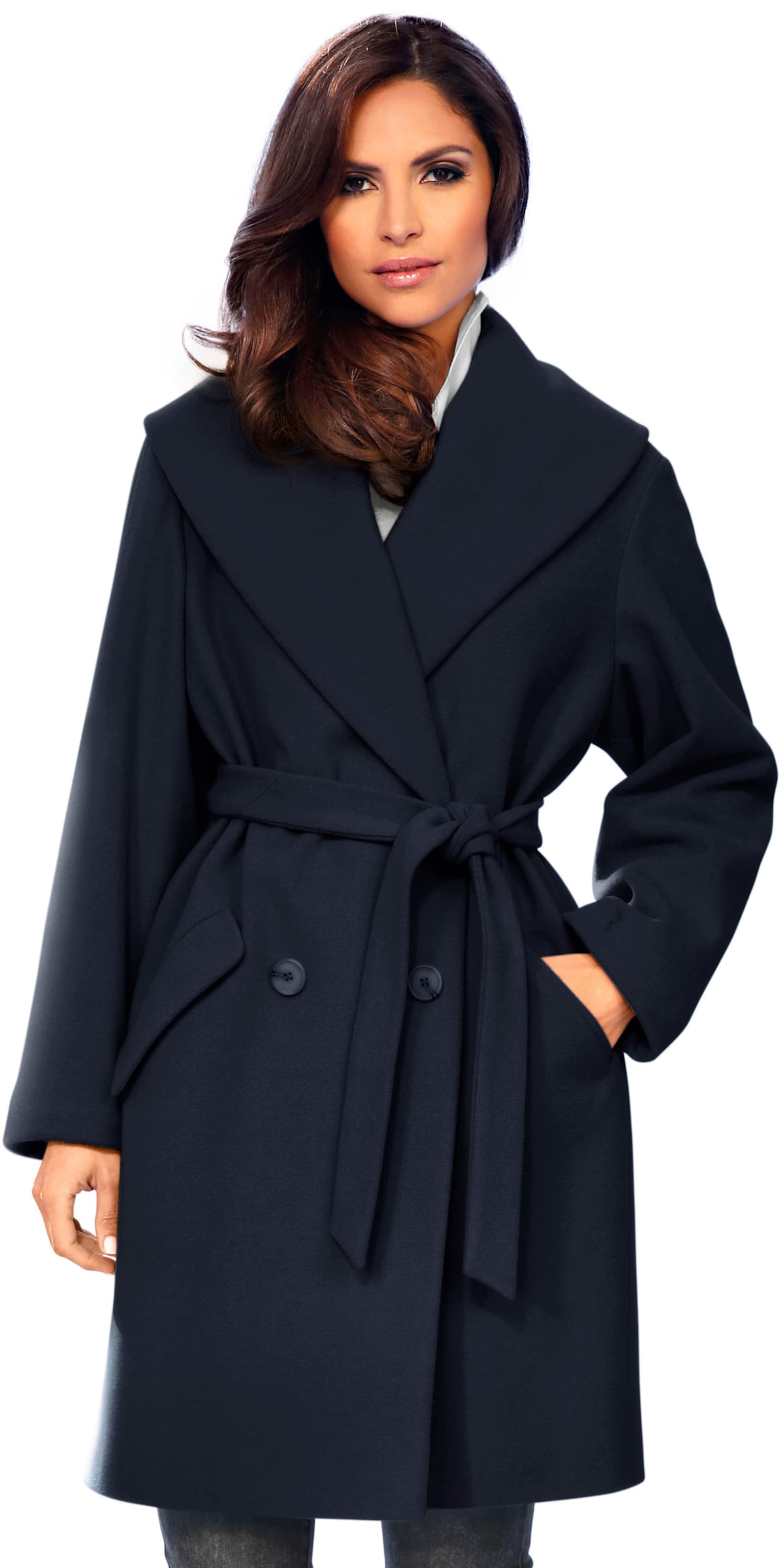 Woll-Jacke in marine von heine