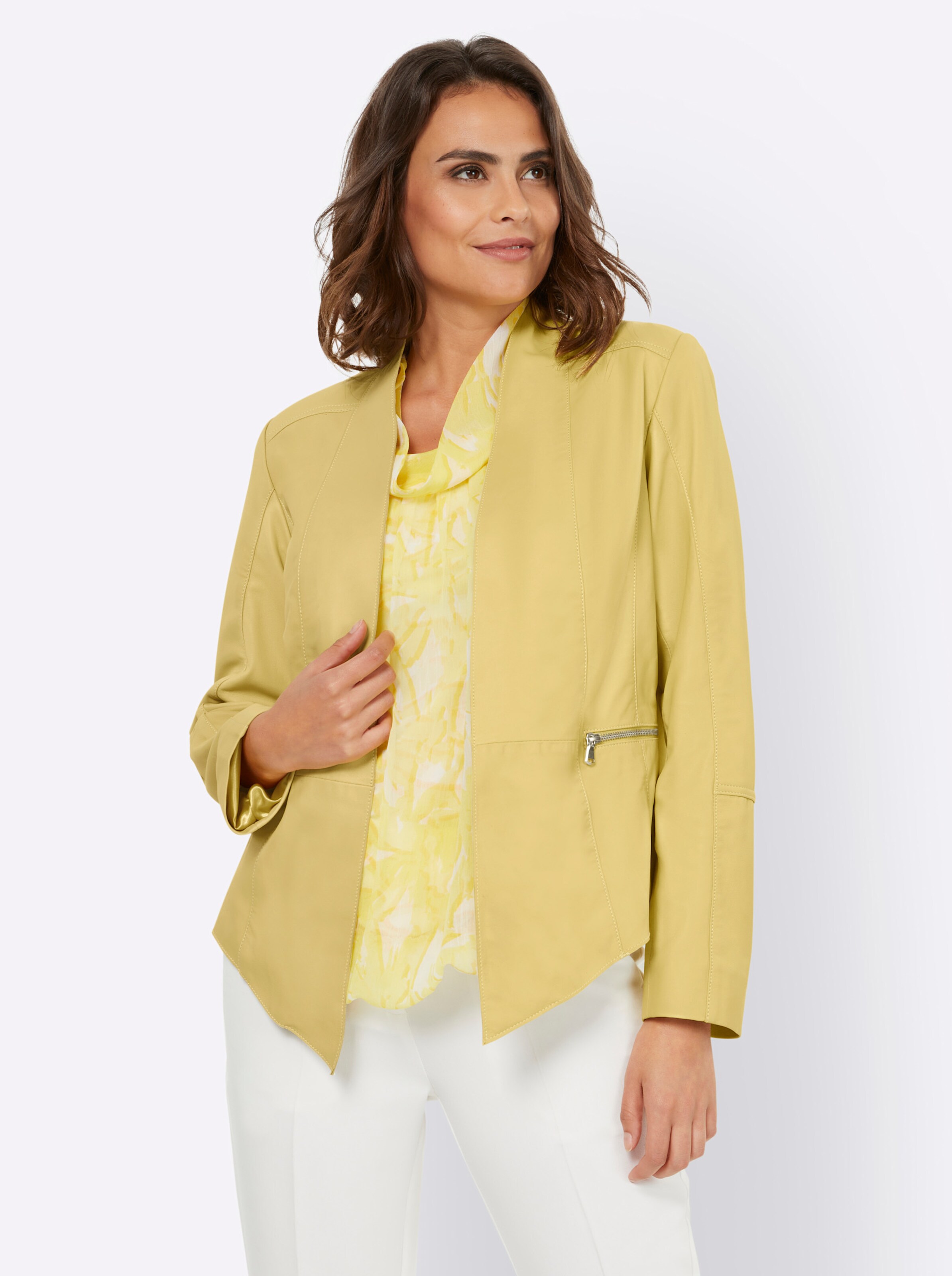 Leder-Jacke in zitrone von heine