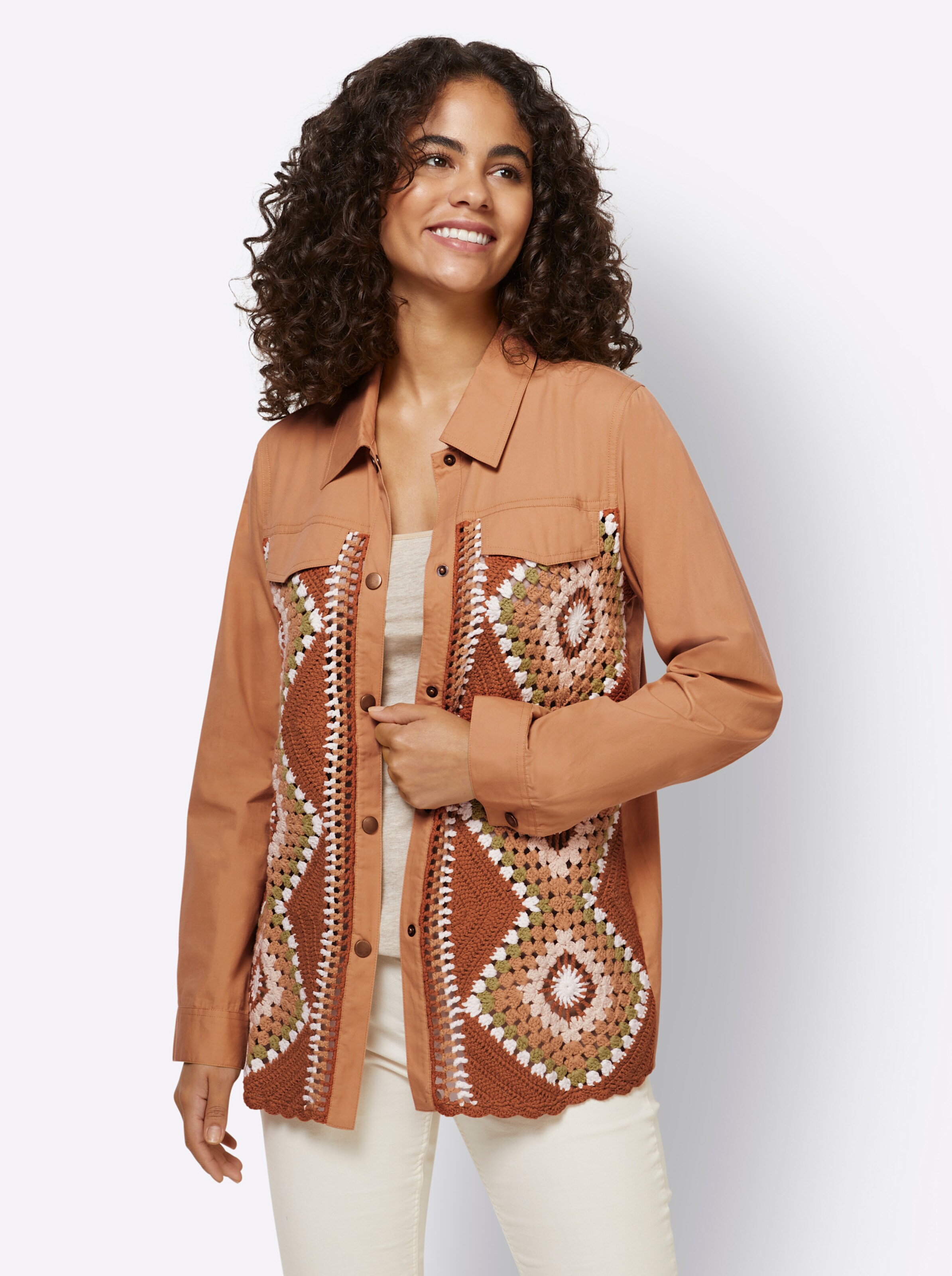 Jacke in camel-gemustert von heine
