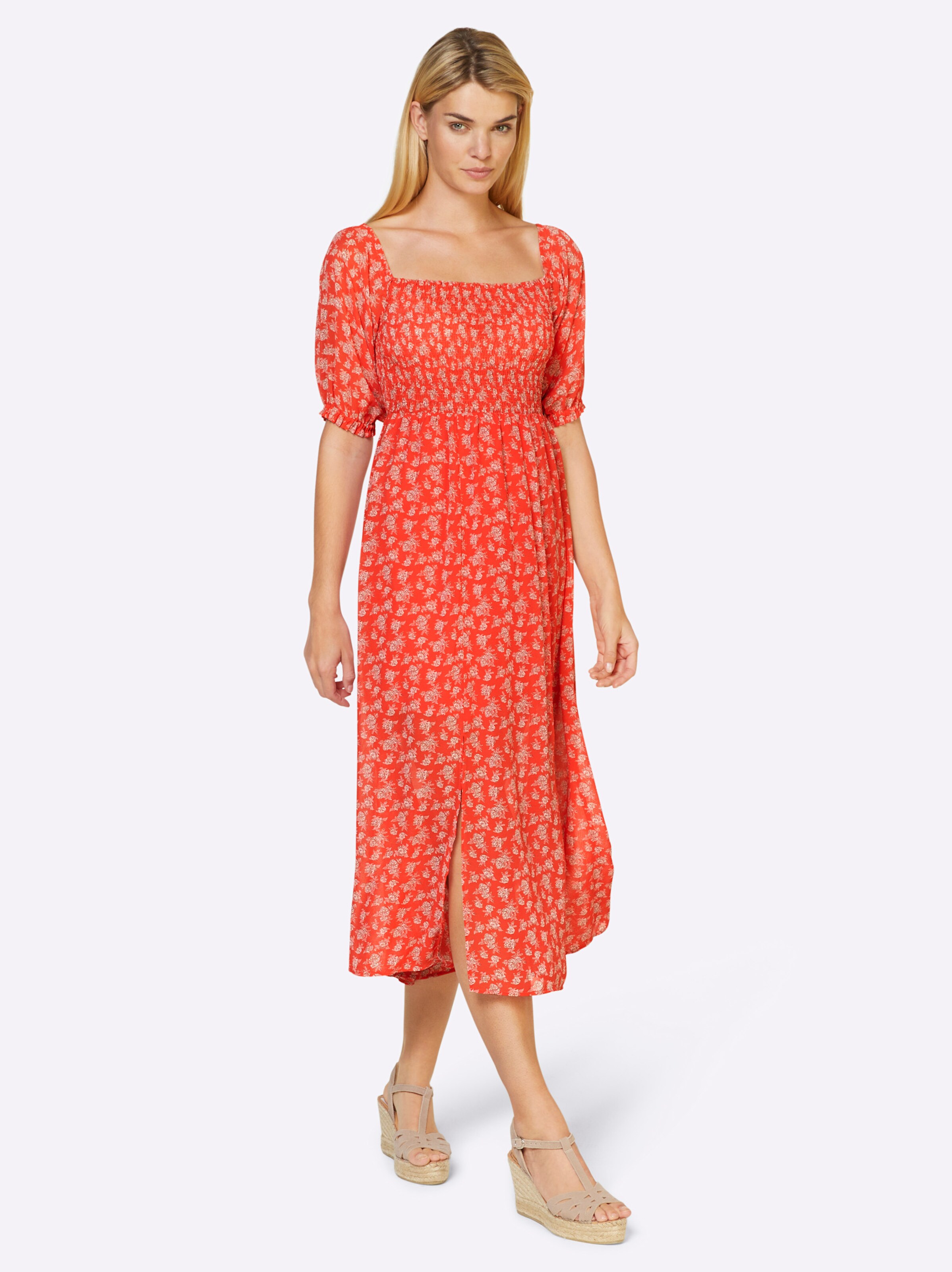 Druck-Kleid in hummer-champagner-bedruckt von heine