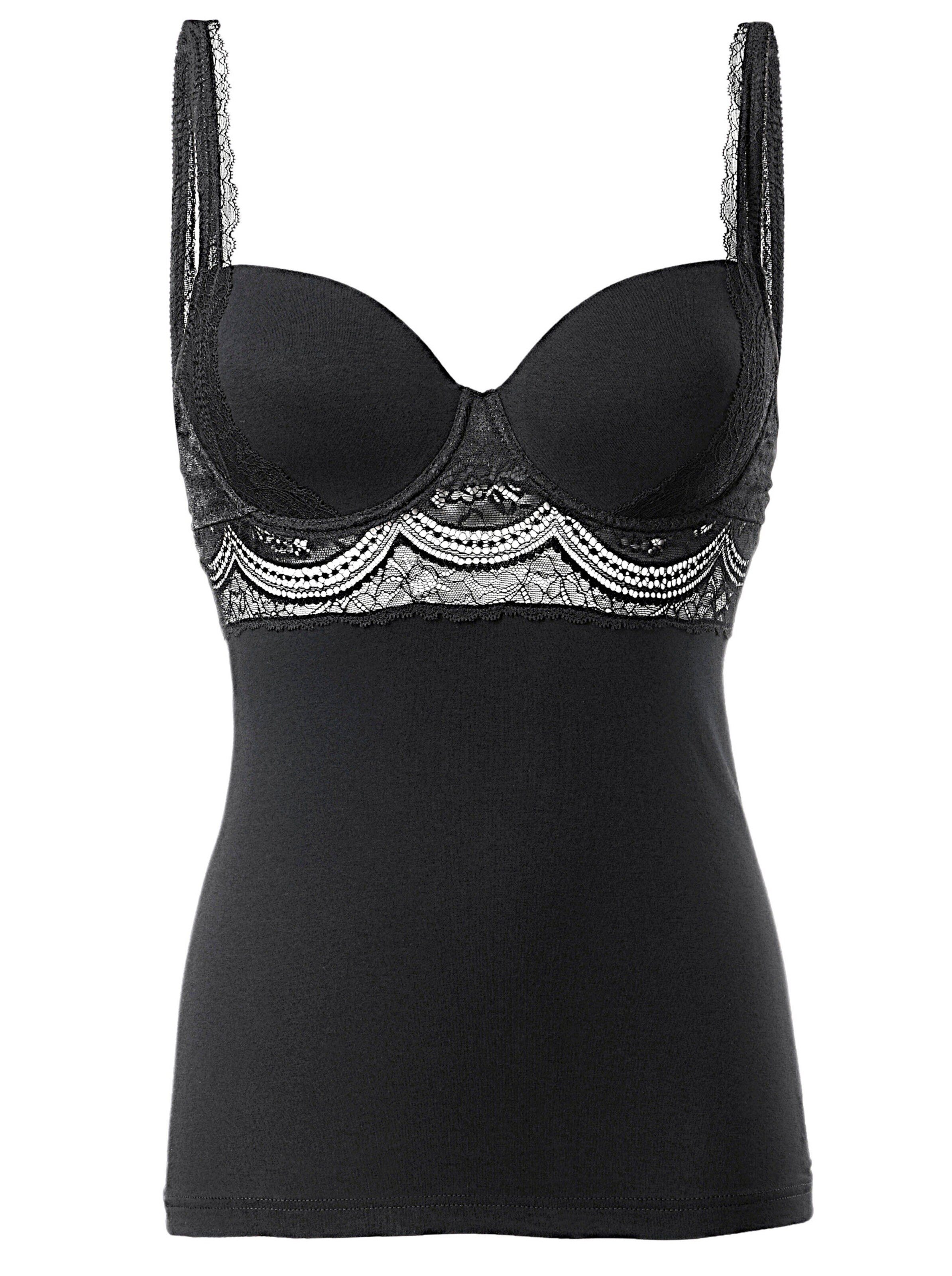 Bügel-BH-Hemd in schwarz von Nina von C.