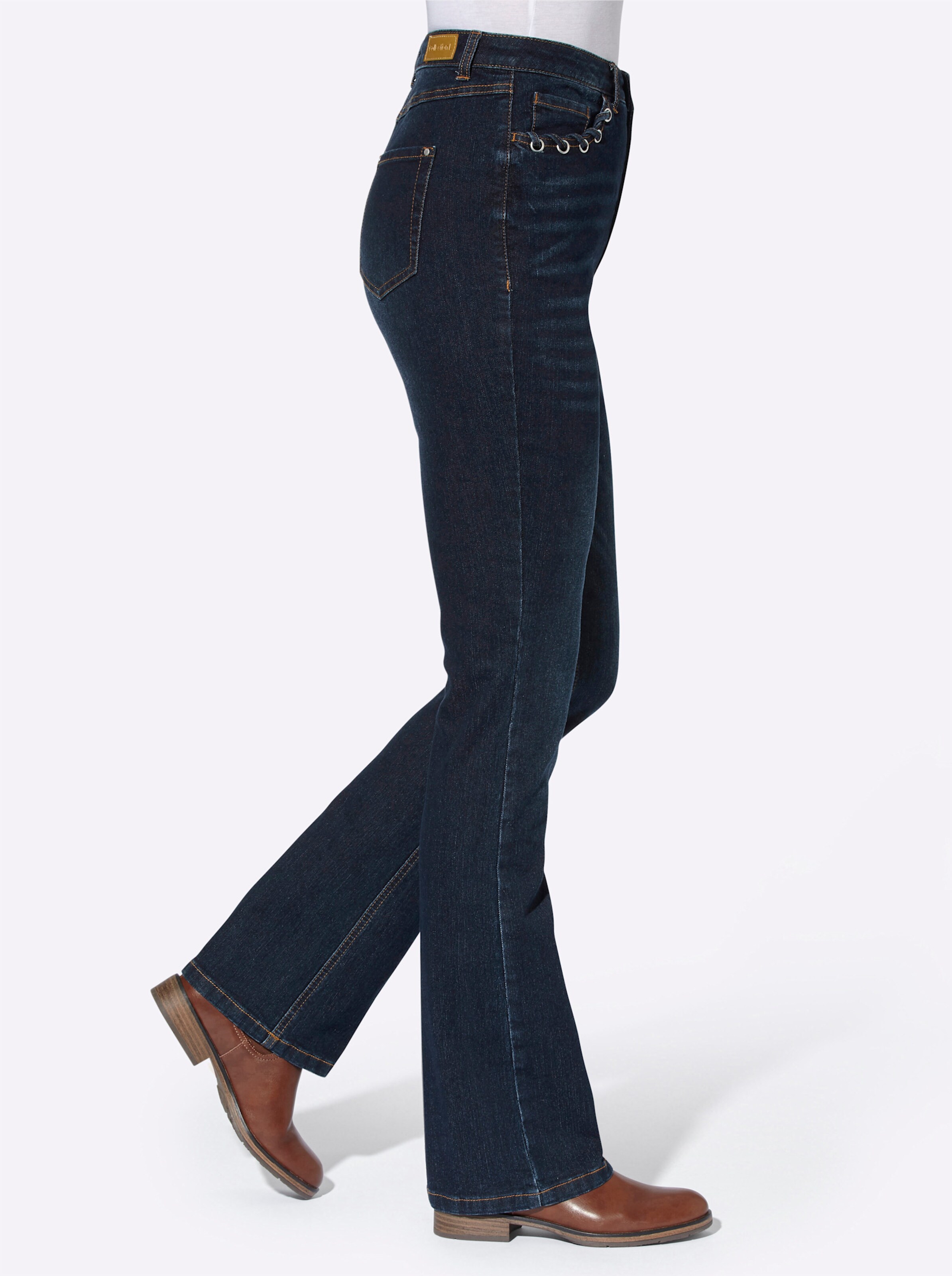 Bootcut-Jeans in dark blue von heine