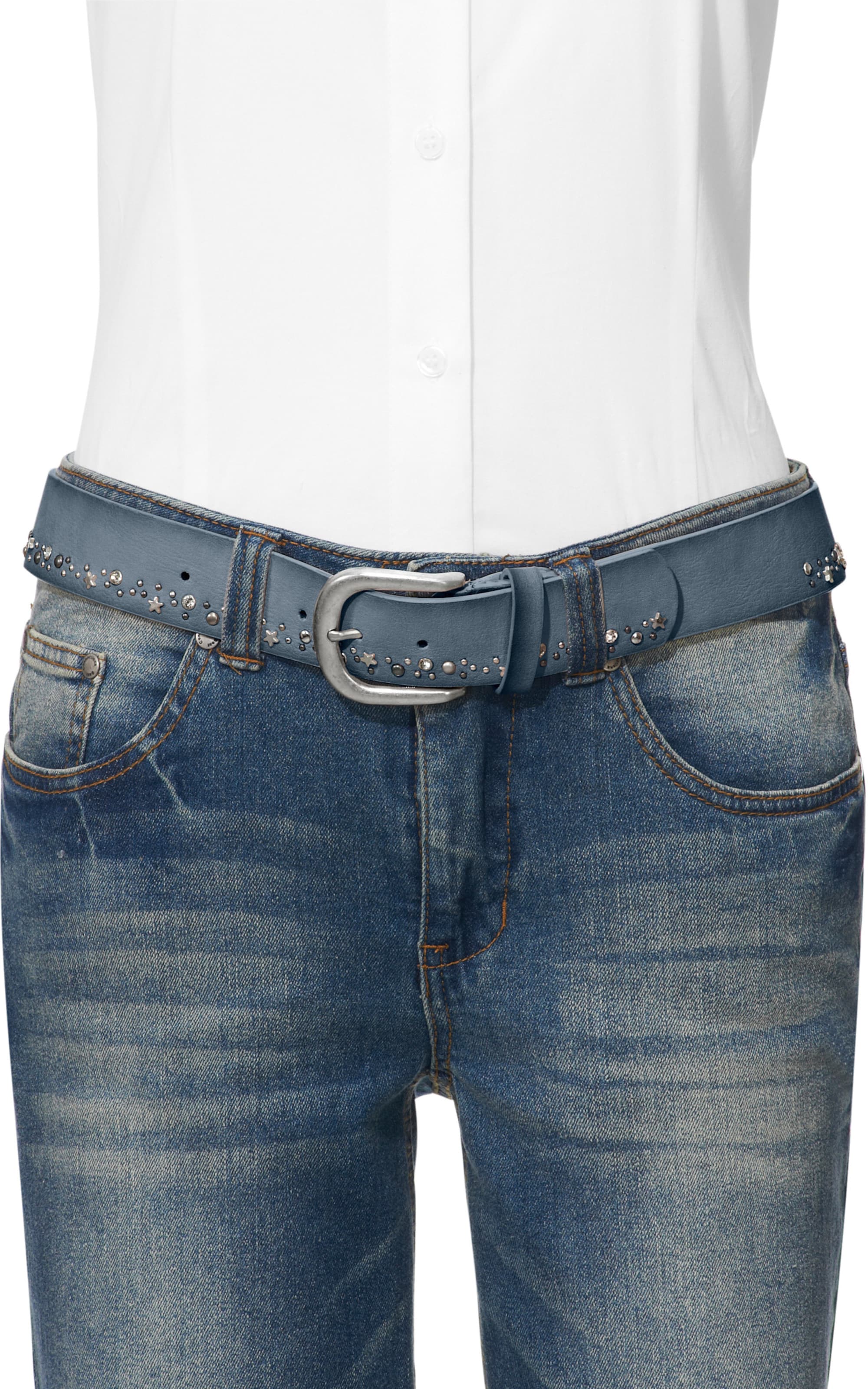 Gürtel in blau-silberfarben von heine