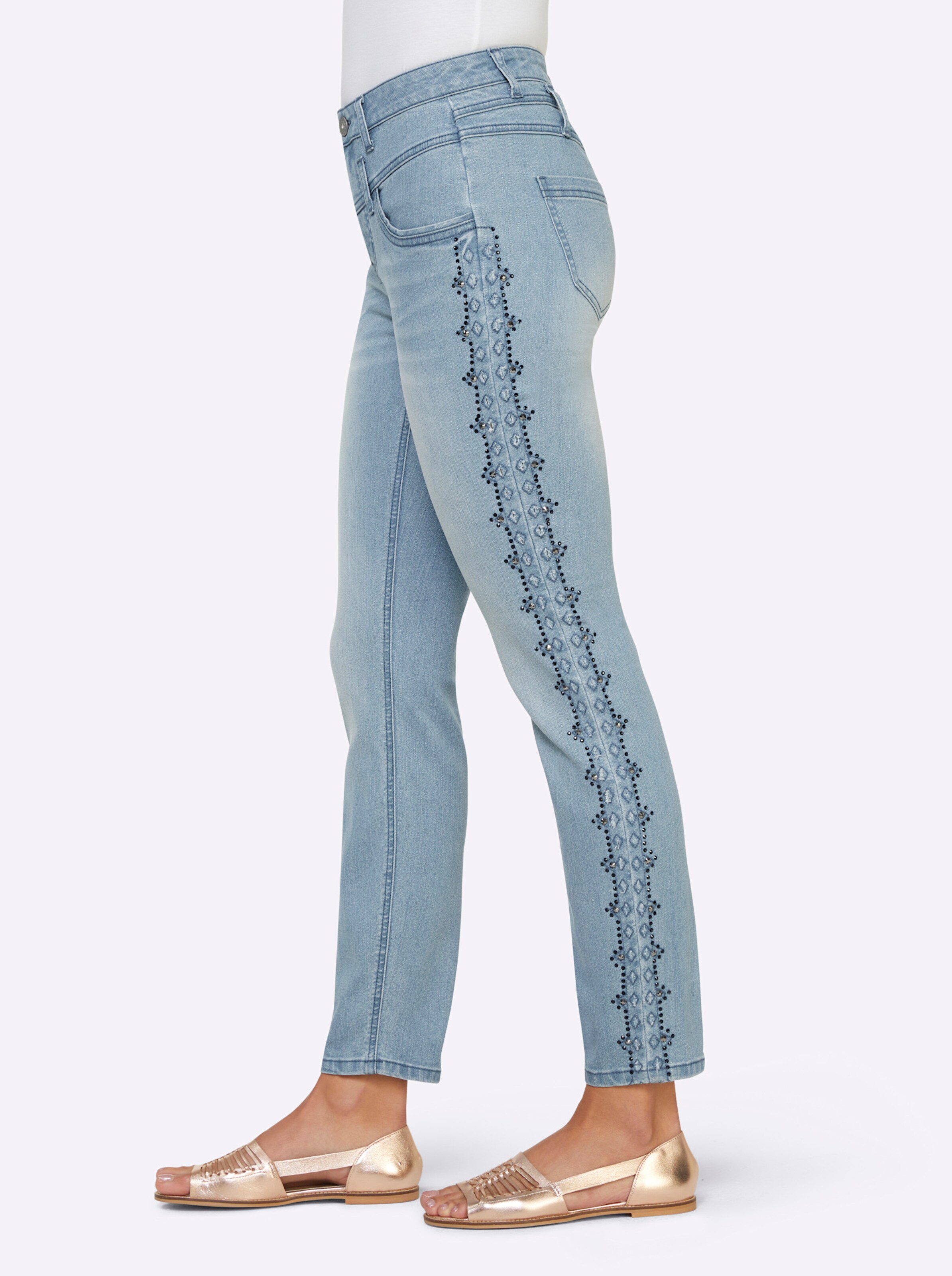 Jeans in blue-bleached von heine