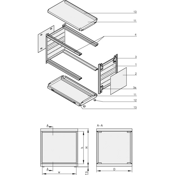 SCHROFF ratiopacPRO air Gehäuse - RATIO/AIR WI 4/5HE 84TE 375T