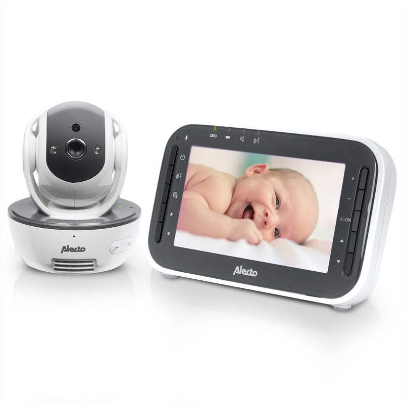 Alecto Babyphone DVM-200 Weiss-Grau, 4.3 Zoll Display