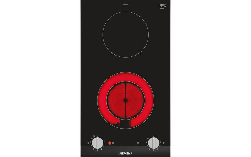 Siemens iQ300, Domino-Kochfeld, Elektro, 30 cm, Schwarz, Mit Rahmen aufliegend, ET375CFA1C
