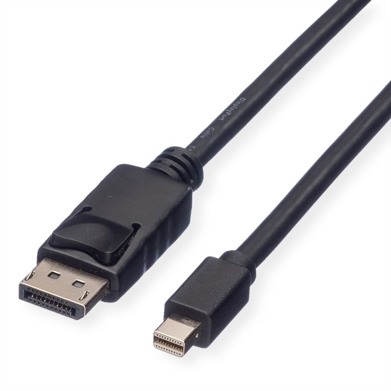 ROLINE GREEN DisplayPort Kabel, DP ST - Mini DP ST, TPE, schwarz, 3 m