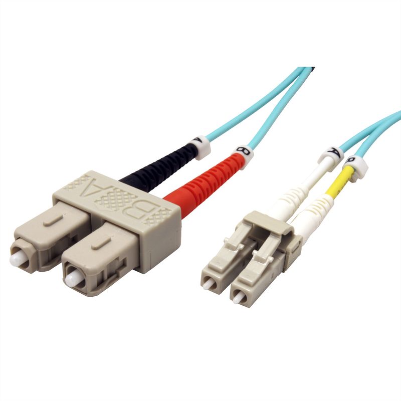ROLINE LWL-Kabel 50/125µm OM3, LC/SC, türkis, 3 m