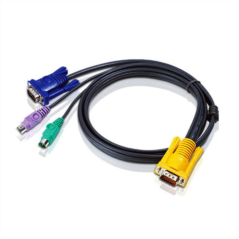 ATEN 2L-5206P KVM-Kabel VGA PS/2, schwarz, 6 m