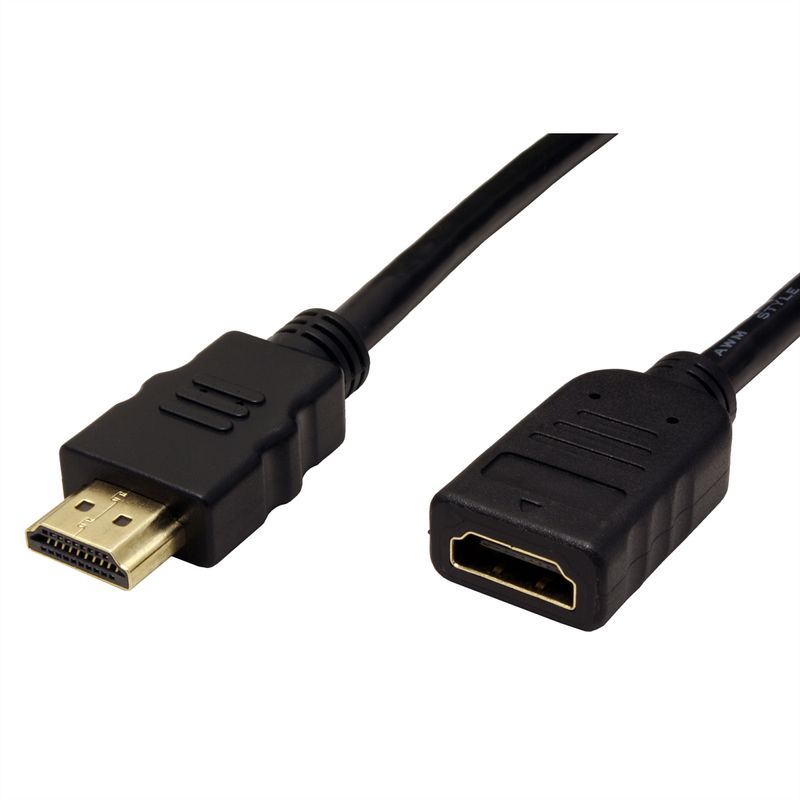 VALUE HDMI High Speed Verlängerungskabel, mit Ethernet, ST-BU, 1 m